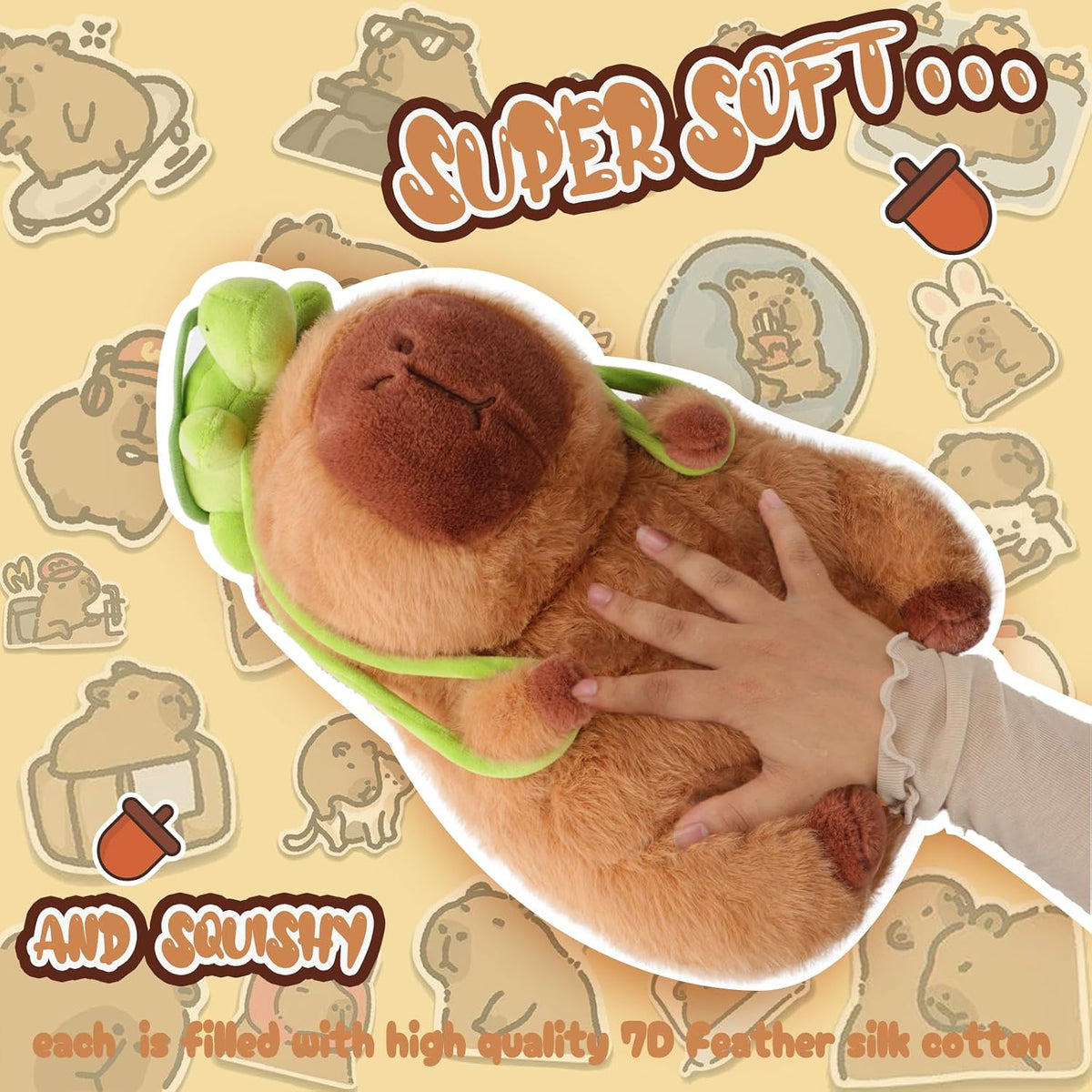 CHDBLOCK Juguete de Peluche Capybara - Animal de Peluche Capybara L...