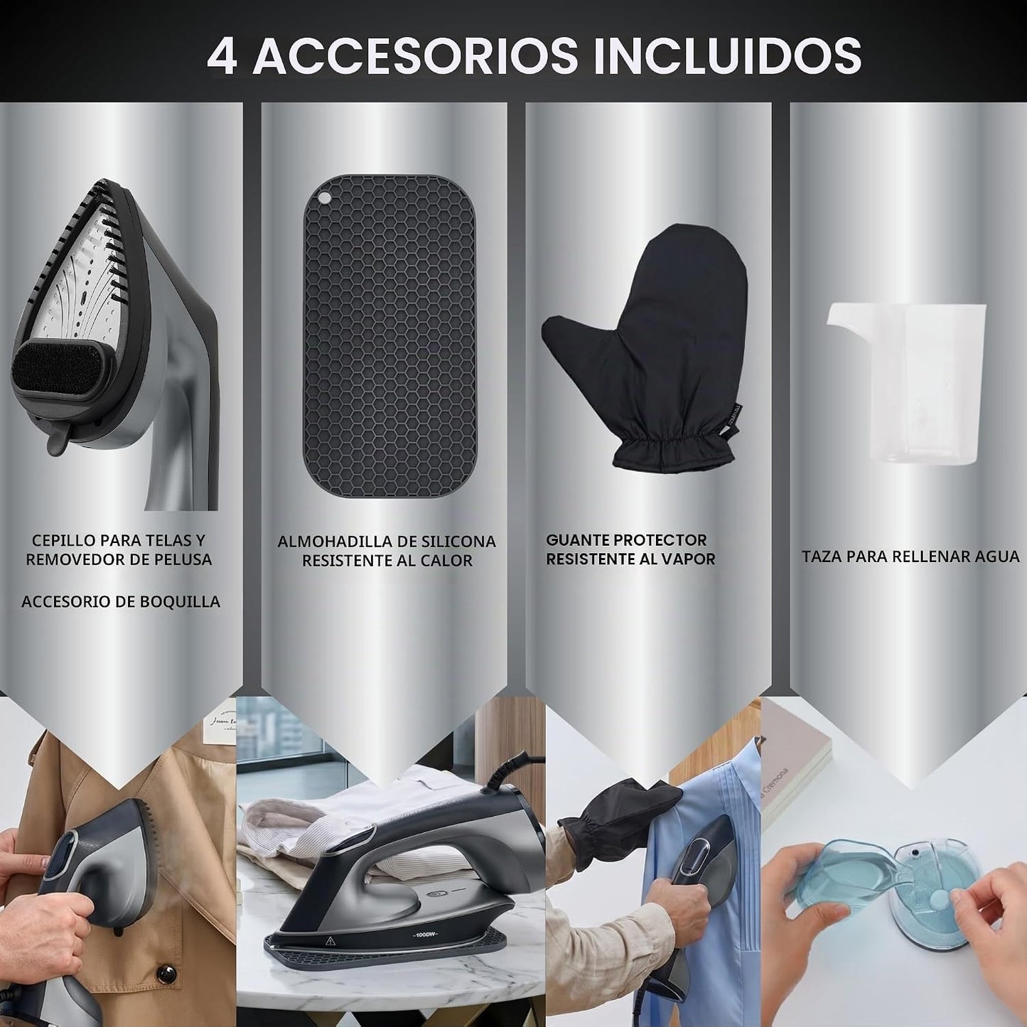True &amp; Tidy DuoPress XL 2 en 1 vaporizador y plancha para ropa,...