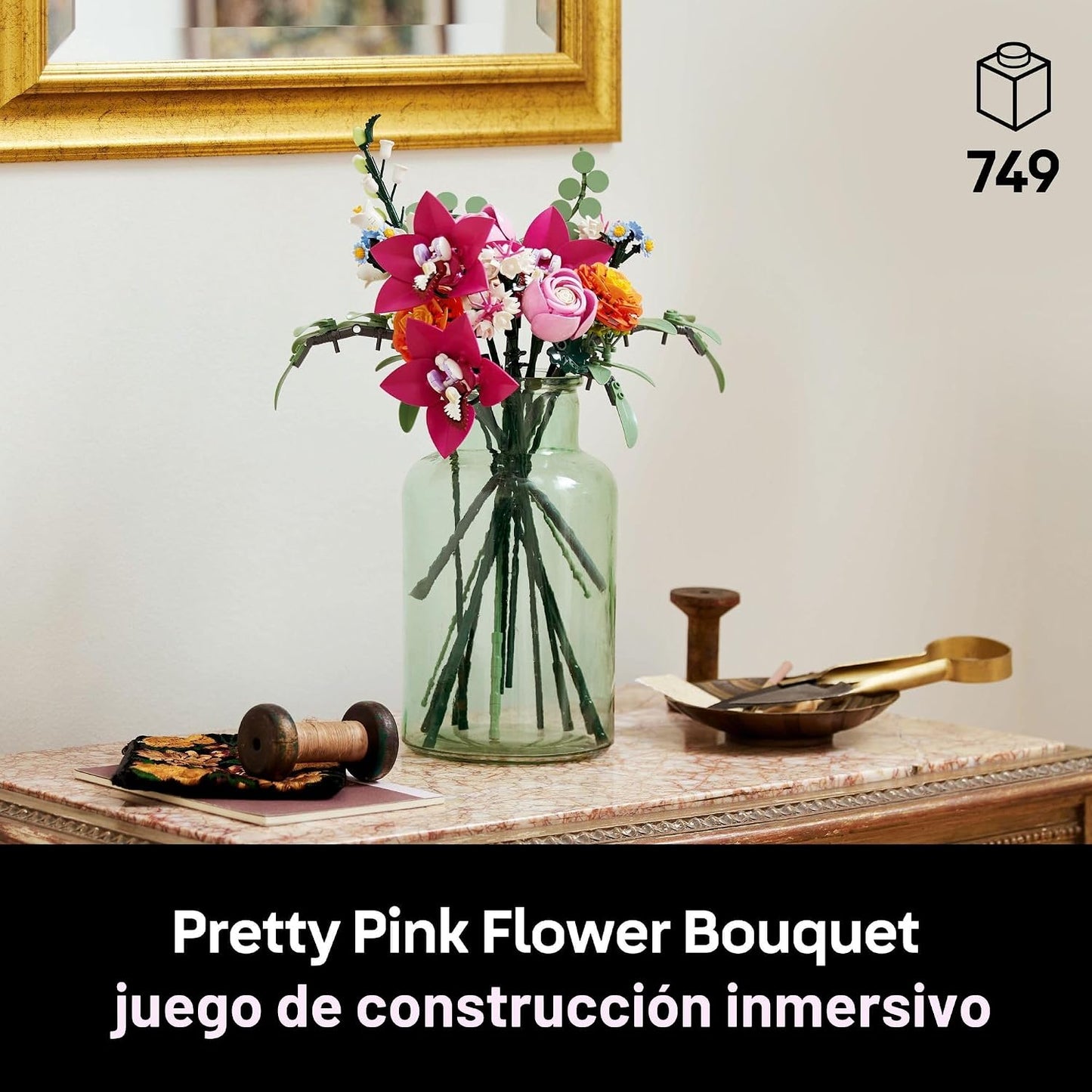 LEGO Botanicals Juego de Construcción de Ramo de Flores Rosas Bonit...