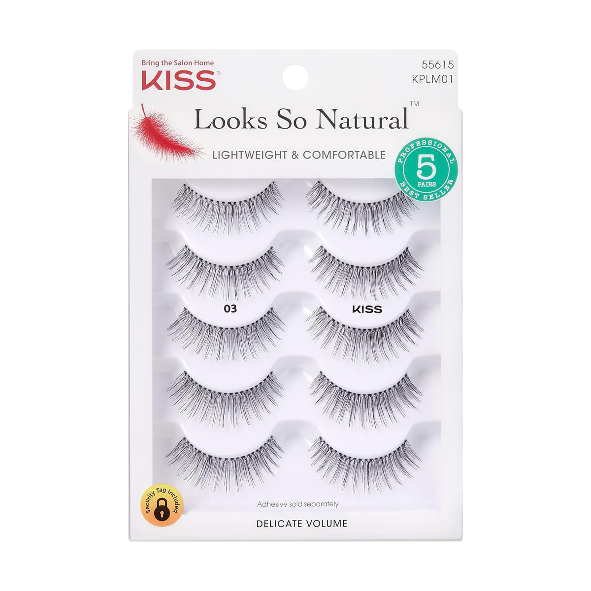 Kiss Products No. 03 Ever EZ Lashes, 10 unidades (el empaque puede...