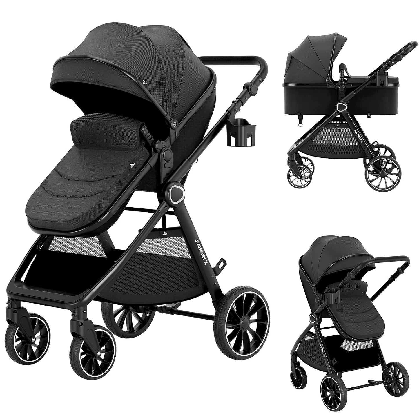 Accombe Cochecito de bebé convertible 2 en 1 para recién nacidos a...