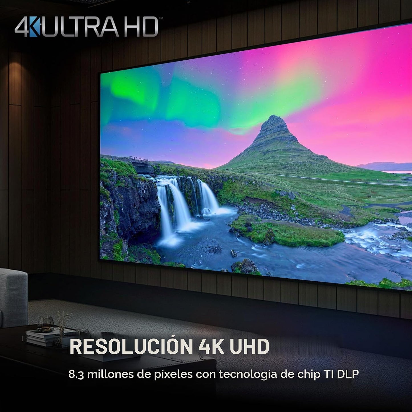 Optoma UHZ36 4K UHD Láser HDR Proyector de Cine en Casa - Negro