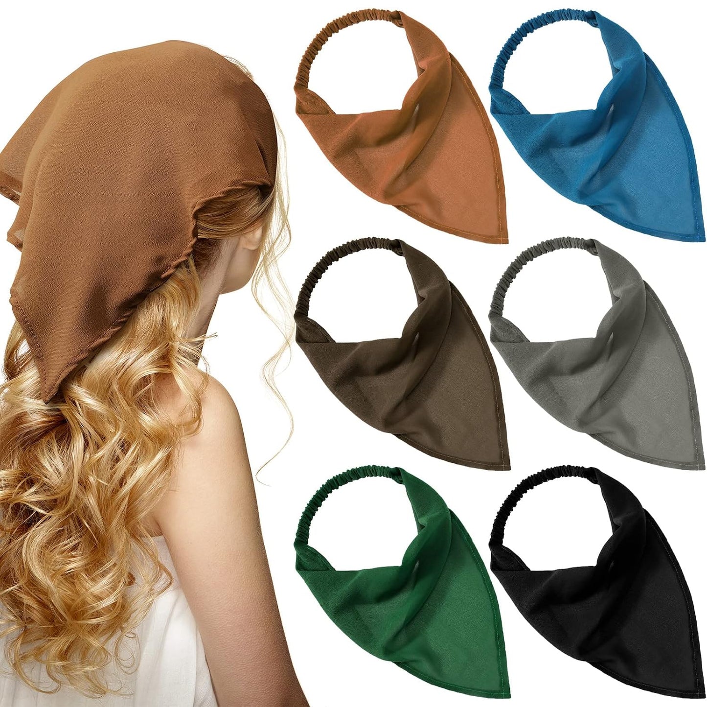 Syhood 6 Pcs Bandanas Florales para el Cabello para Mujeres y Niñas...
