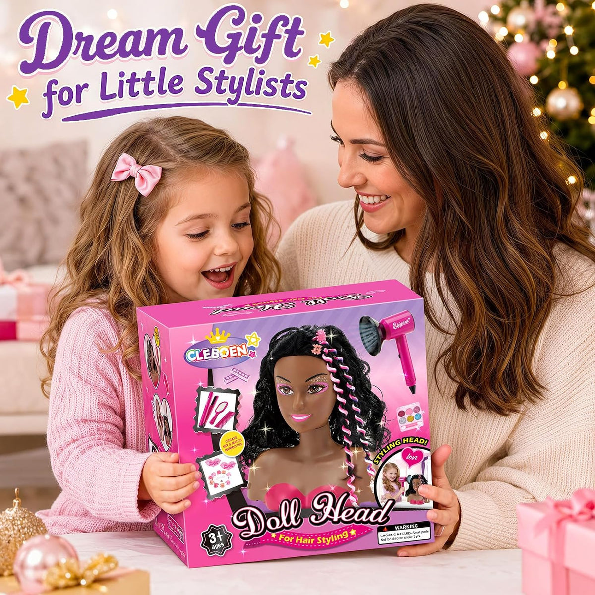 Cleboen Kit de Maquillaje y Peinado para Muñecas para Niñas, 35 Pie...