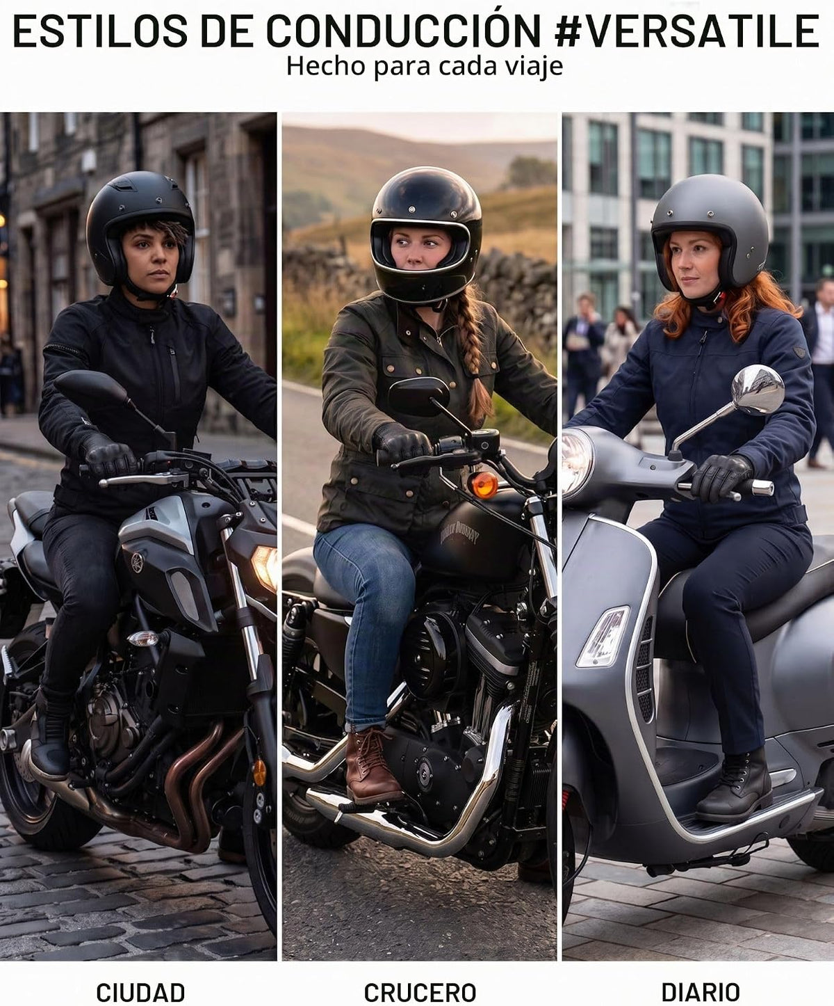 Guantes completos de motocicleta para mujer, con nudillos reforzado...