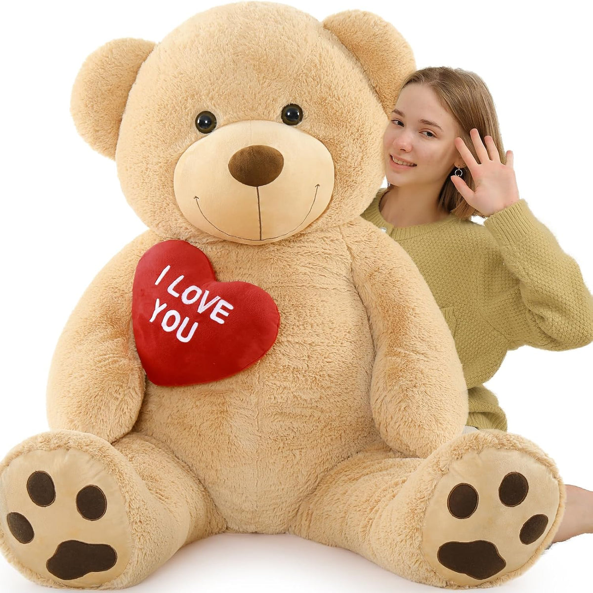 BENINY Oso de Peluche Gigante de 5 Pies, Oso de Peluche Grande con...
