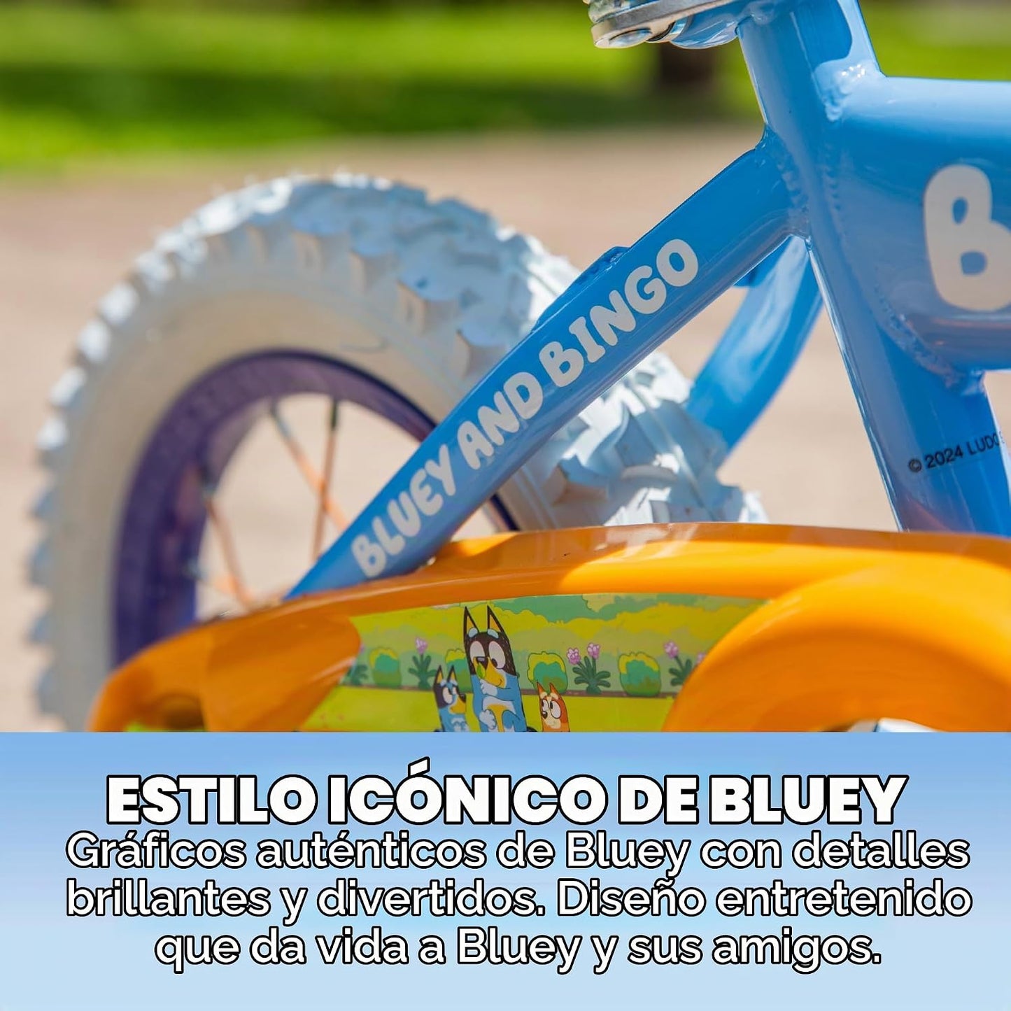 Bicicleta infantil de 12 pulgadas Bluey de Dynacraft para niños y n...