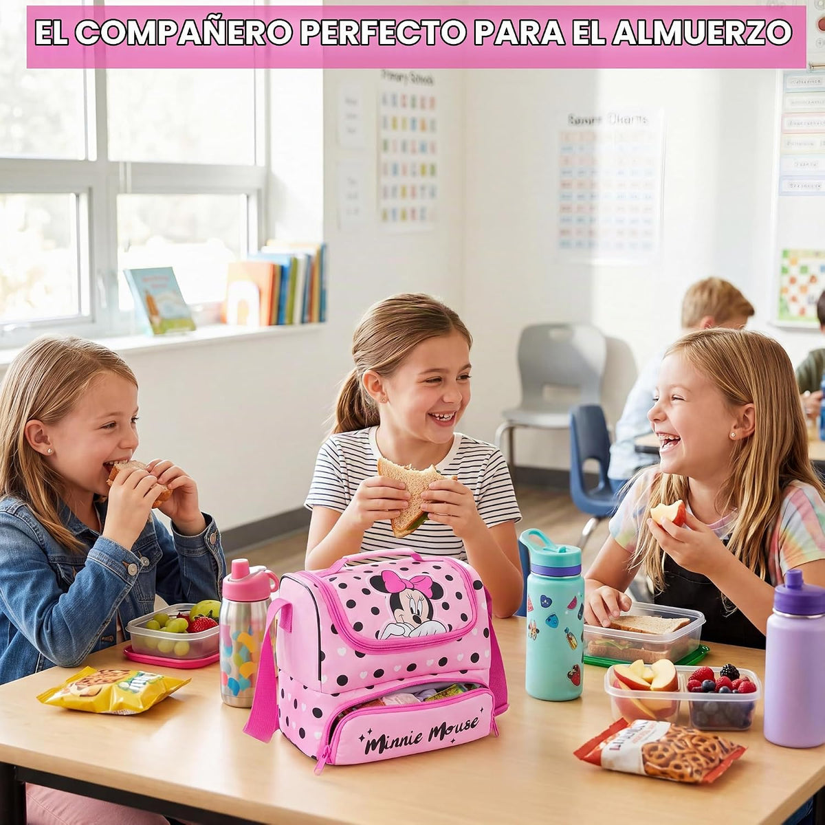 Get Trend Disney Minnie Mouse - Bolsa de almuerzo aislada para la e...