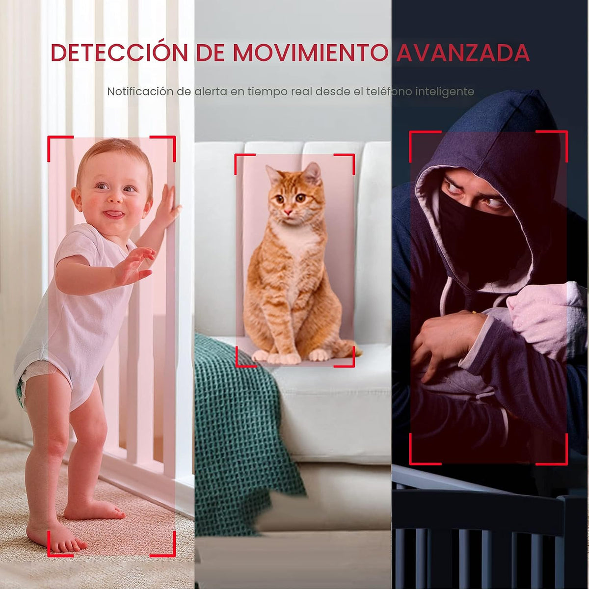 LaView Cámaras de seguridad de 4 piezas, cámara de seguridad para e...