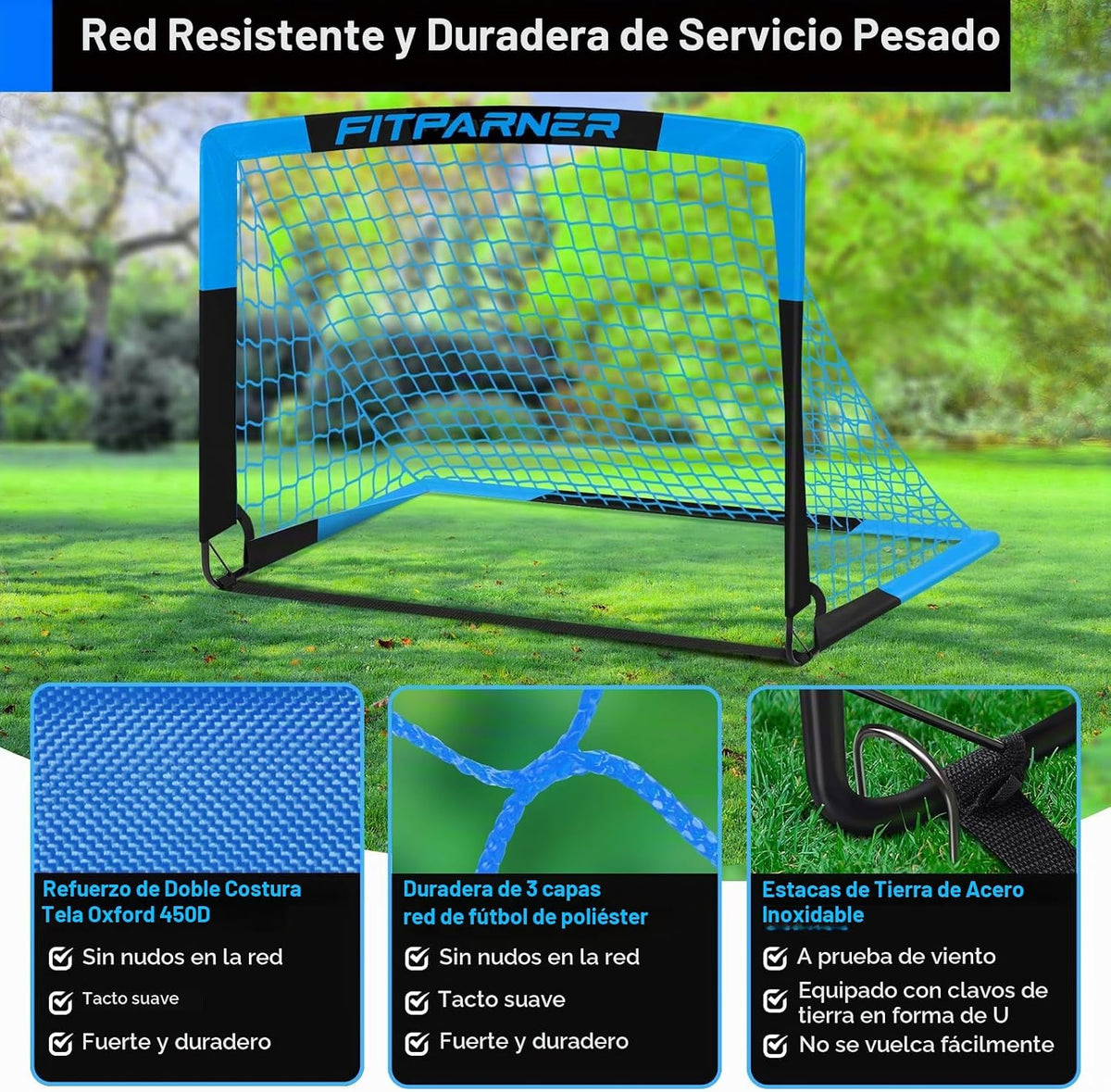 FITPARNER Arcos de Fútbol para Niños para Patio Trasero - Juego de...
