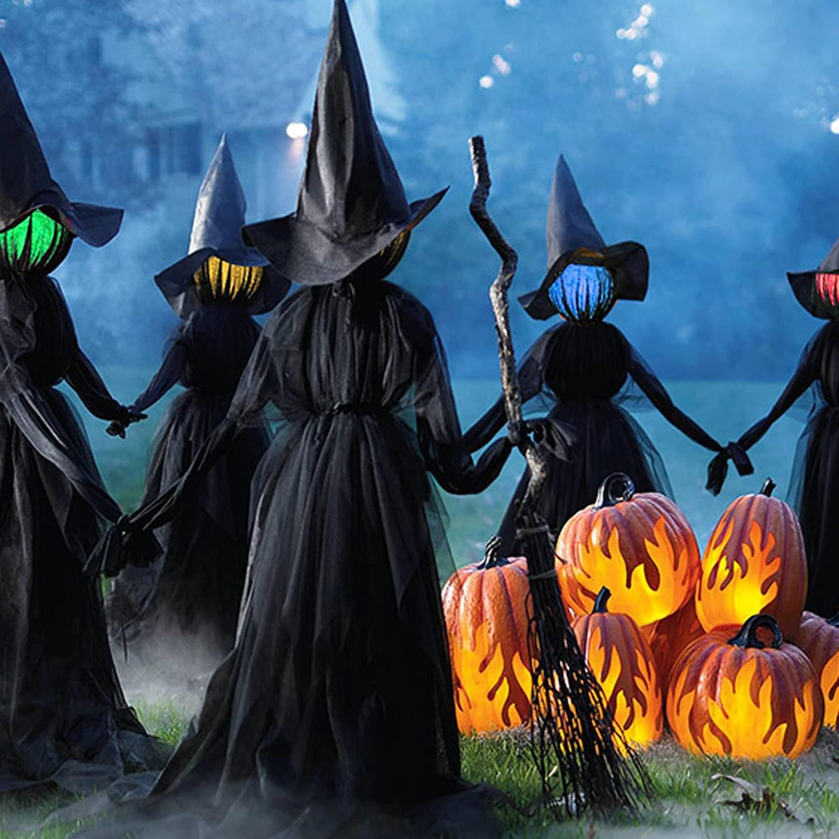 Dazzle Bright Decoraciones de Halloween, juego de 3 brujas de Hallo...