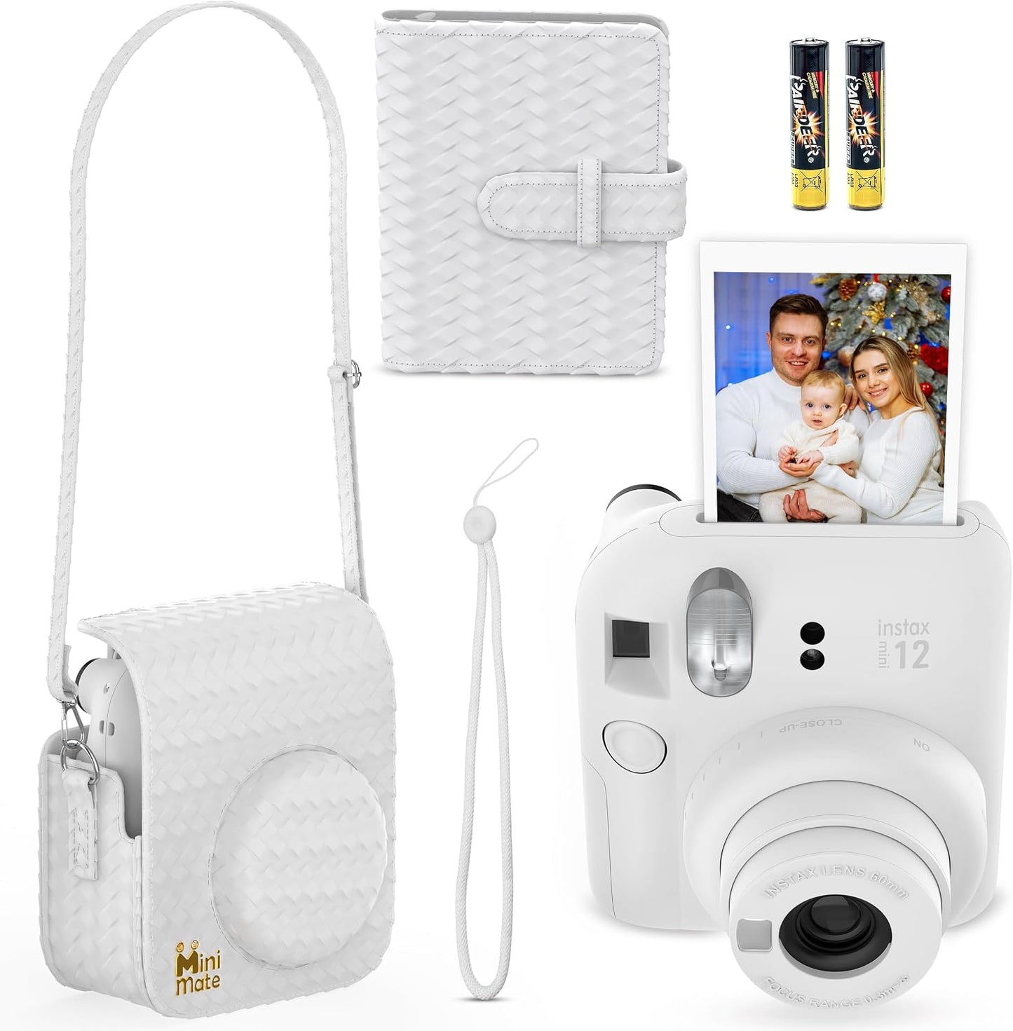 Fujifilm Cámara Instantánea Instax Mini 12 Blanco Arcilla + Estuche...