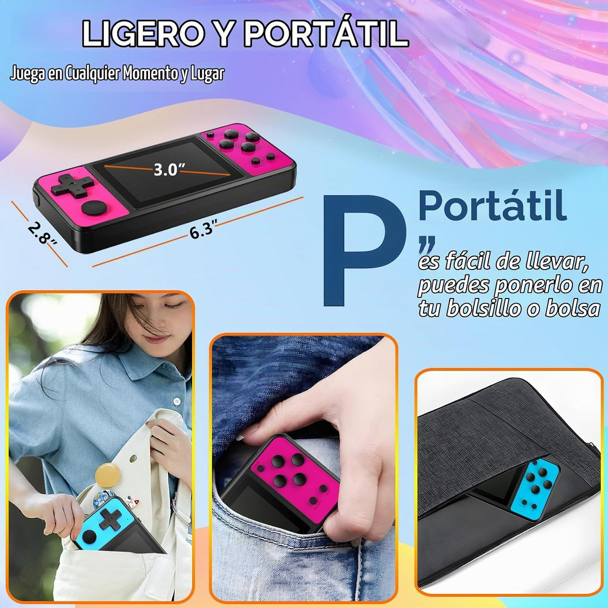 Juegos de mano de 32 bits para niños precargados 139 videojuegos re...