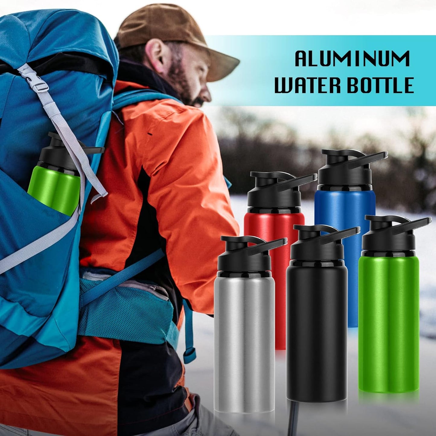 LYDTICK Paquete de 10 botellas de agua a granel, botella de agua de...