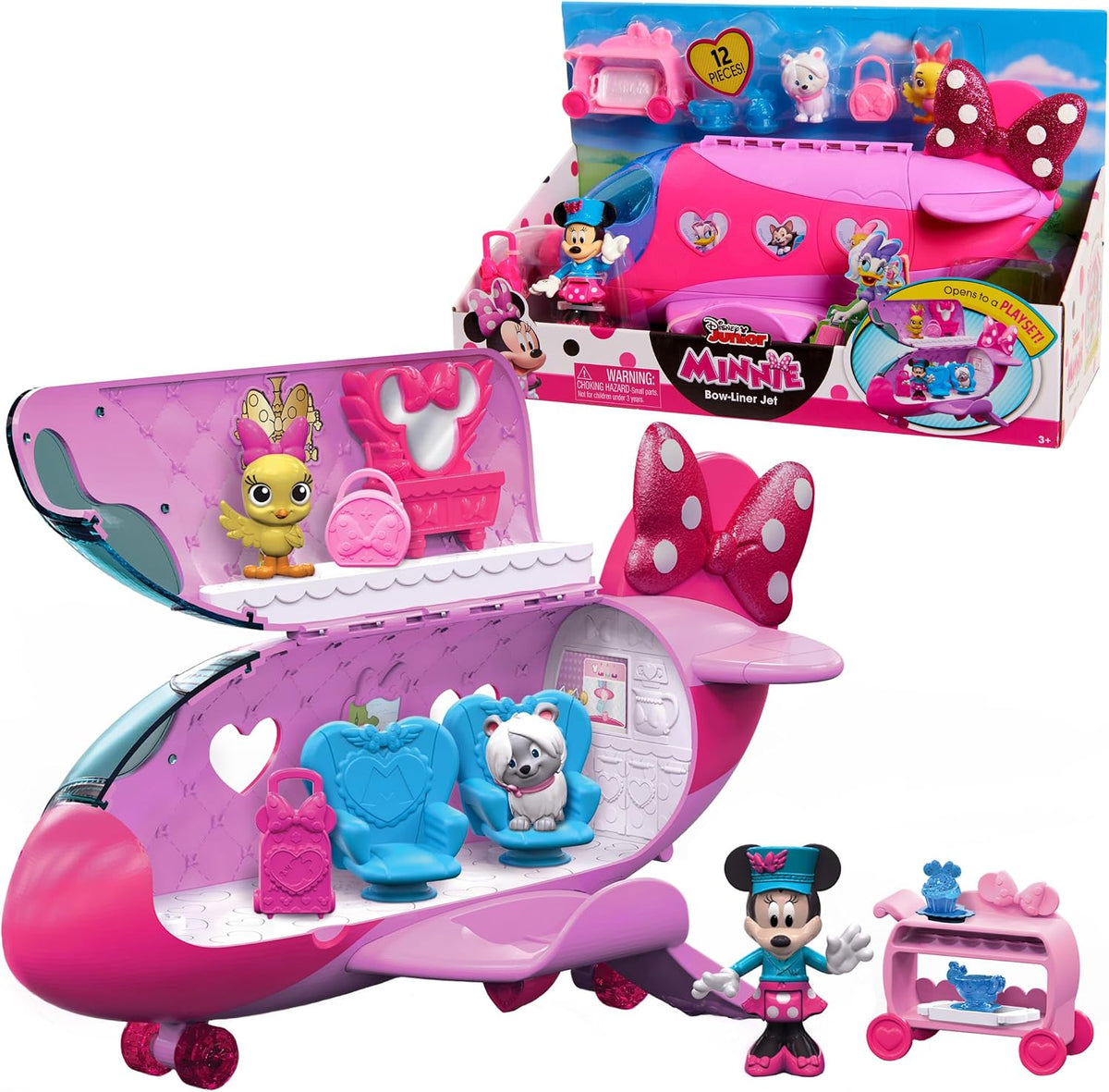 Disney Junior Minnie Mouse Bow-Liner Jet - Figuras de juguete y jue...