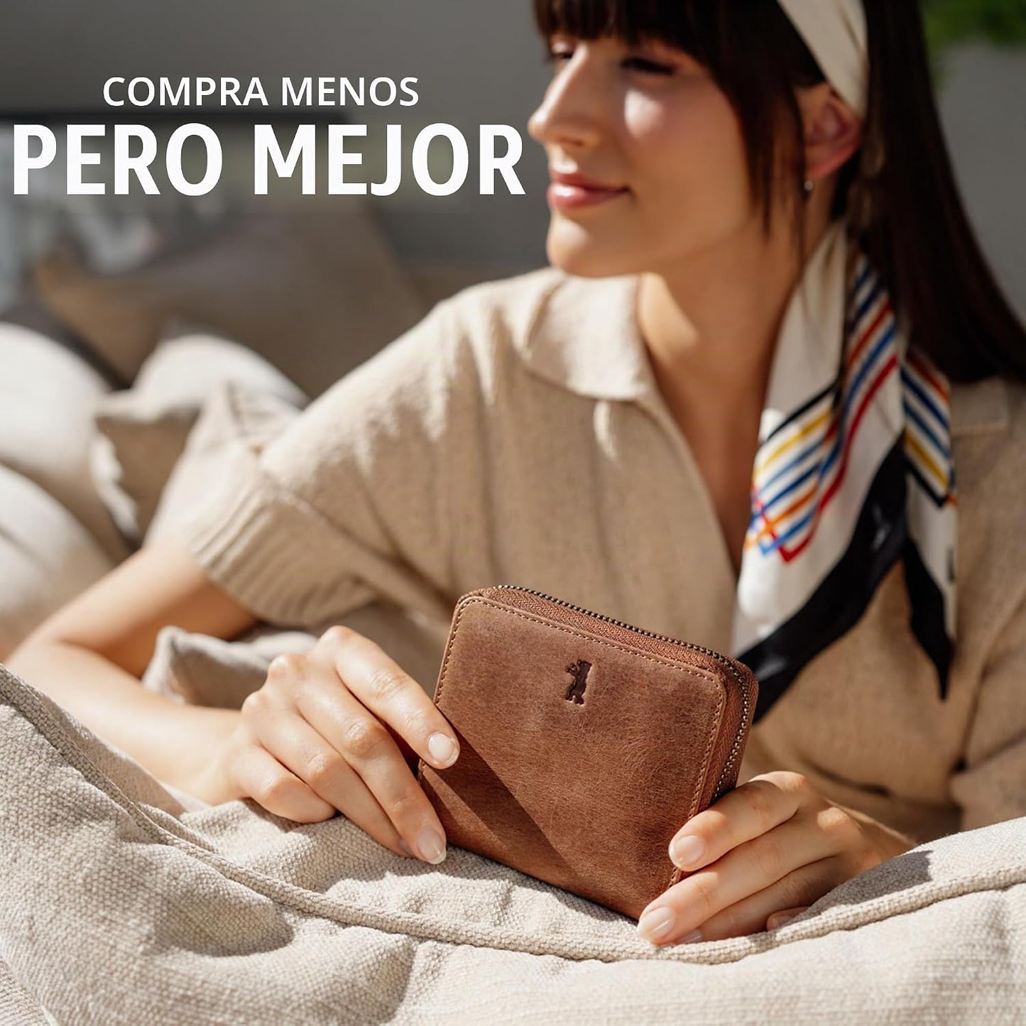 BERLINER BAGS Cartera pequeña de piel auténtica Palermo, caja de re...