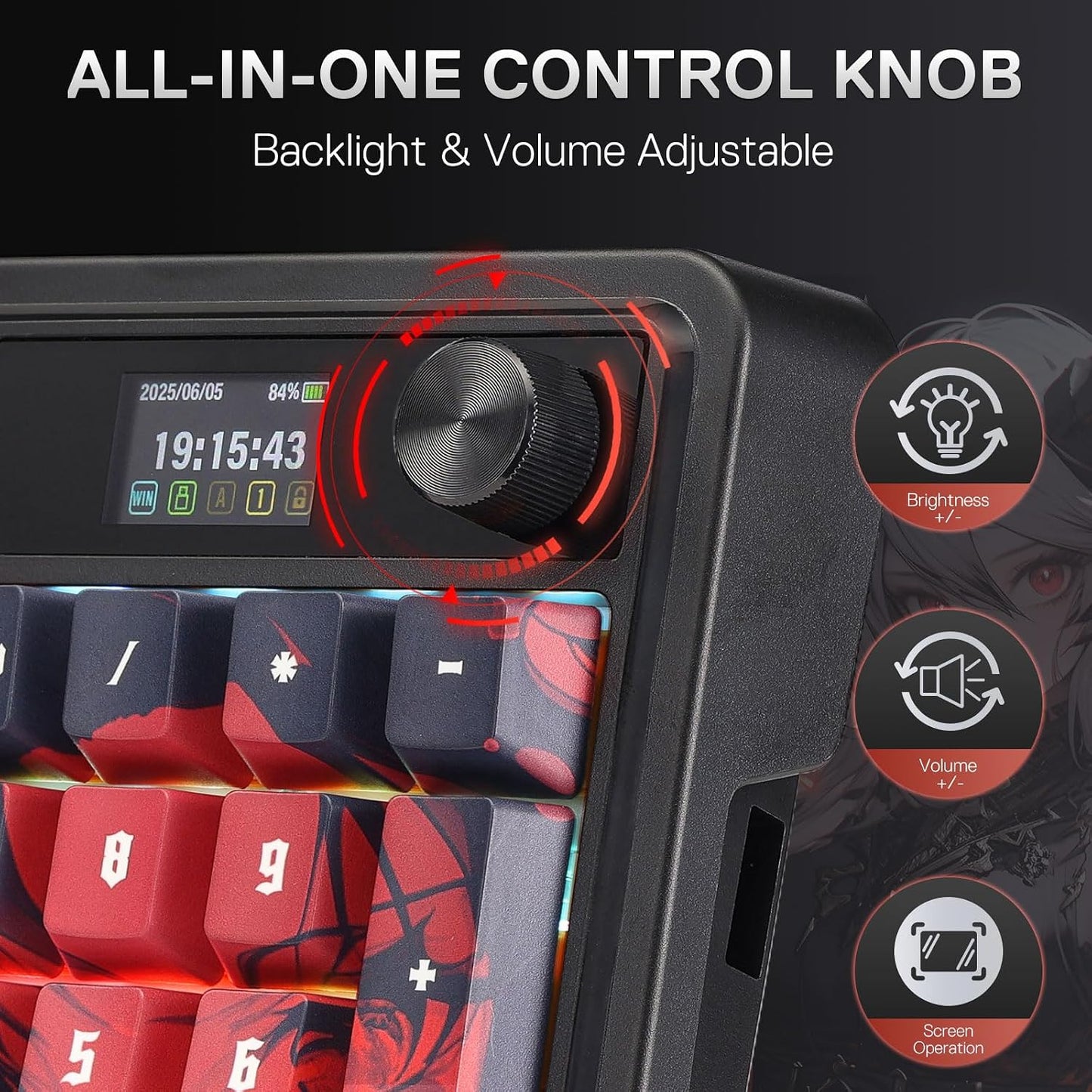 Redragon K719 PRO Teclado inalámbrico RGB para juegos, teclado de a...