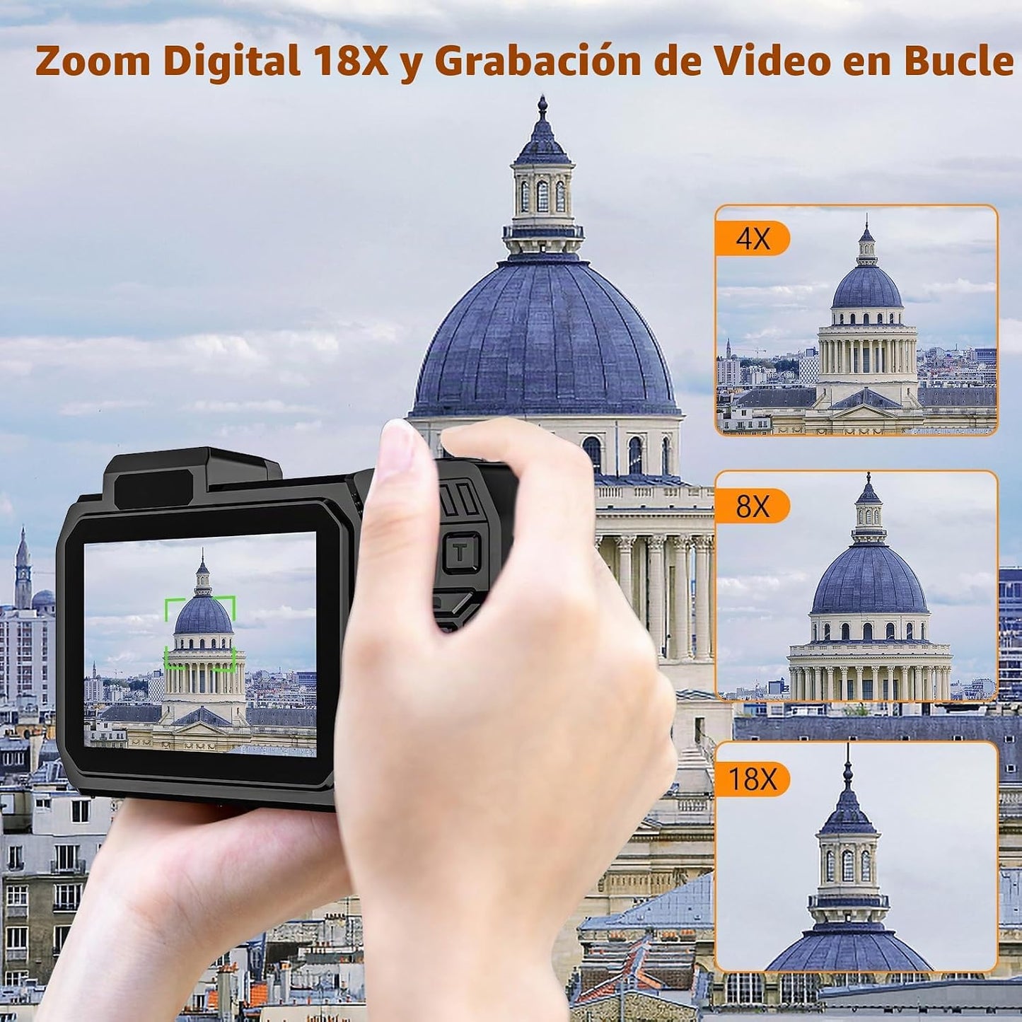 Cámara subacuática 8K, cámara digital impermeable WiFi de 70MP 33FT...