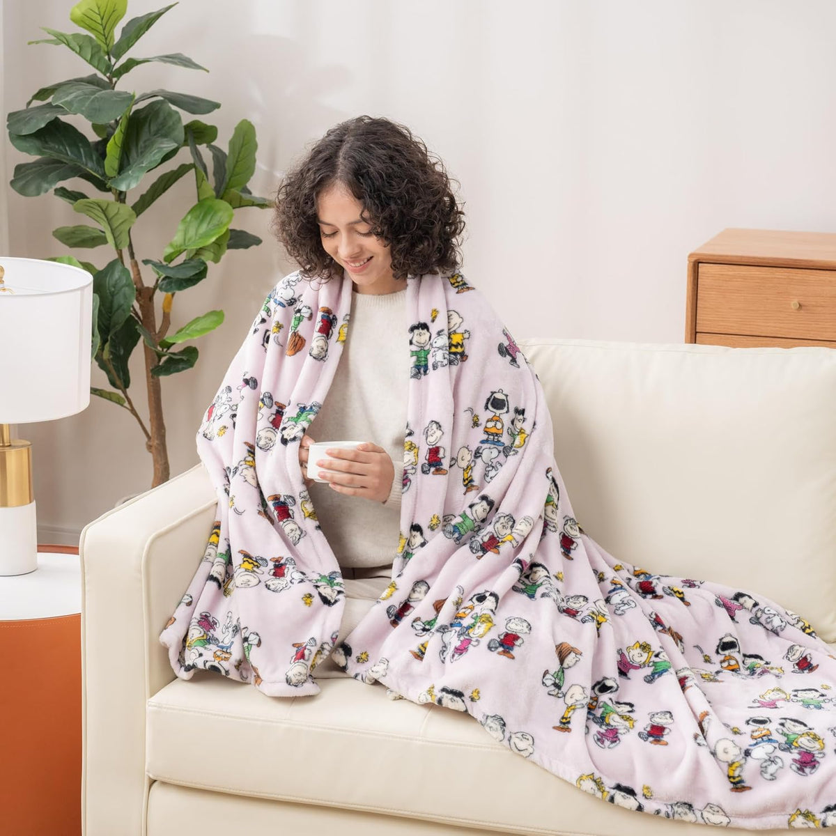 Berkshire Blanket Peanuts® VelvetLoft® Manta de Felpa Tipo Throw co...