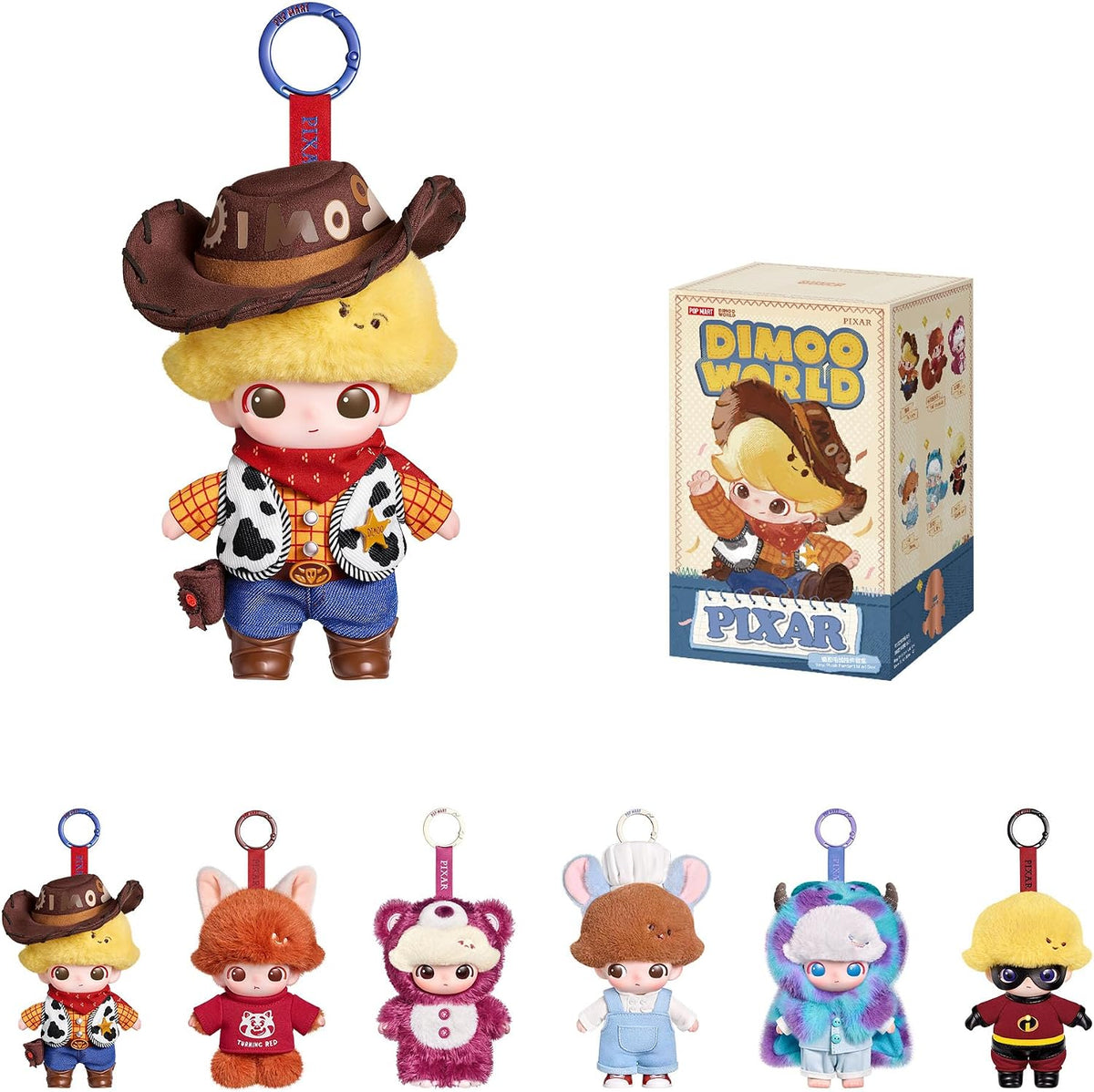 POP MART DIMOO World × Pixar Series Caja ciega de vinilo de felpa,...