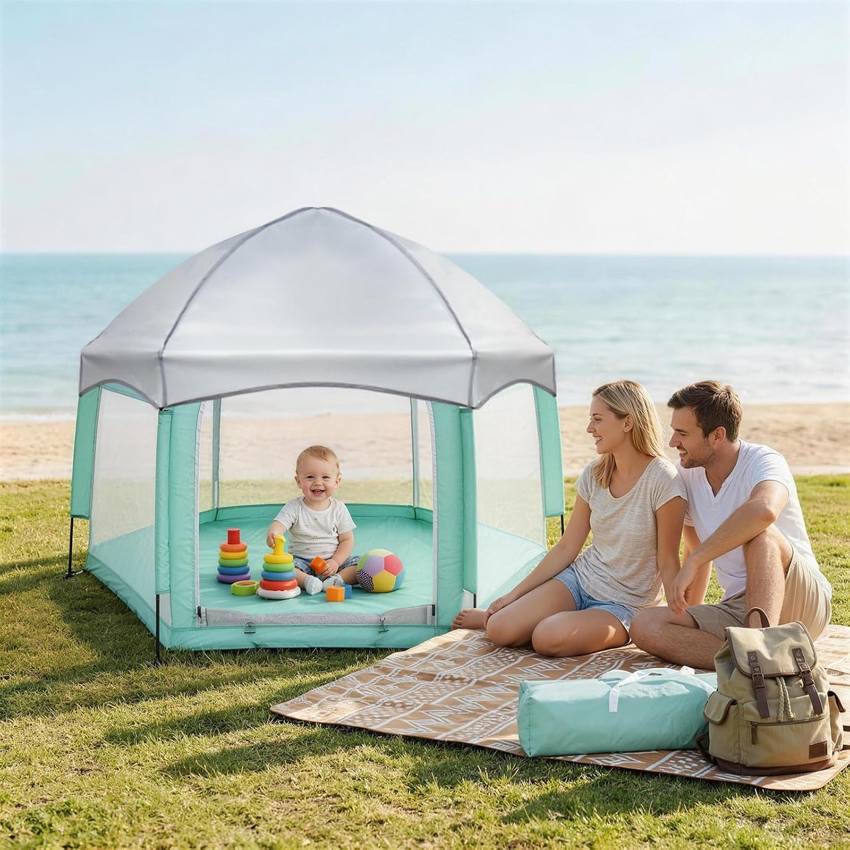 Palopalo Tienda de campaña de playa para bebé, toldo de protección...