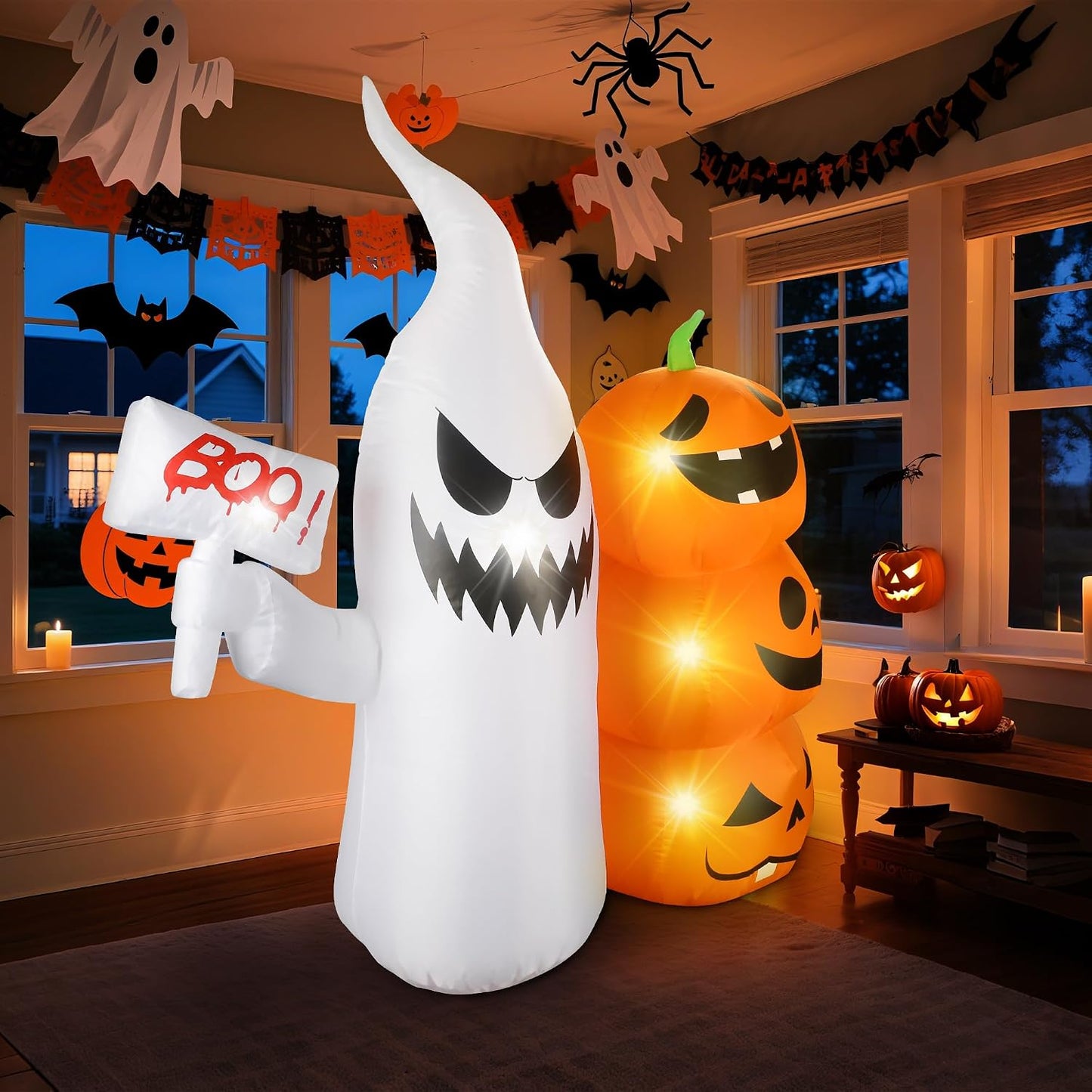 Martillo fantasma inflable de Halloween de 6 pies para decoración a...