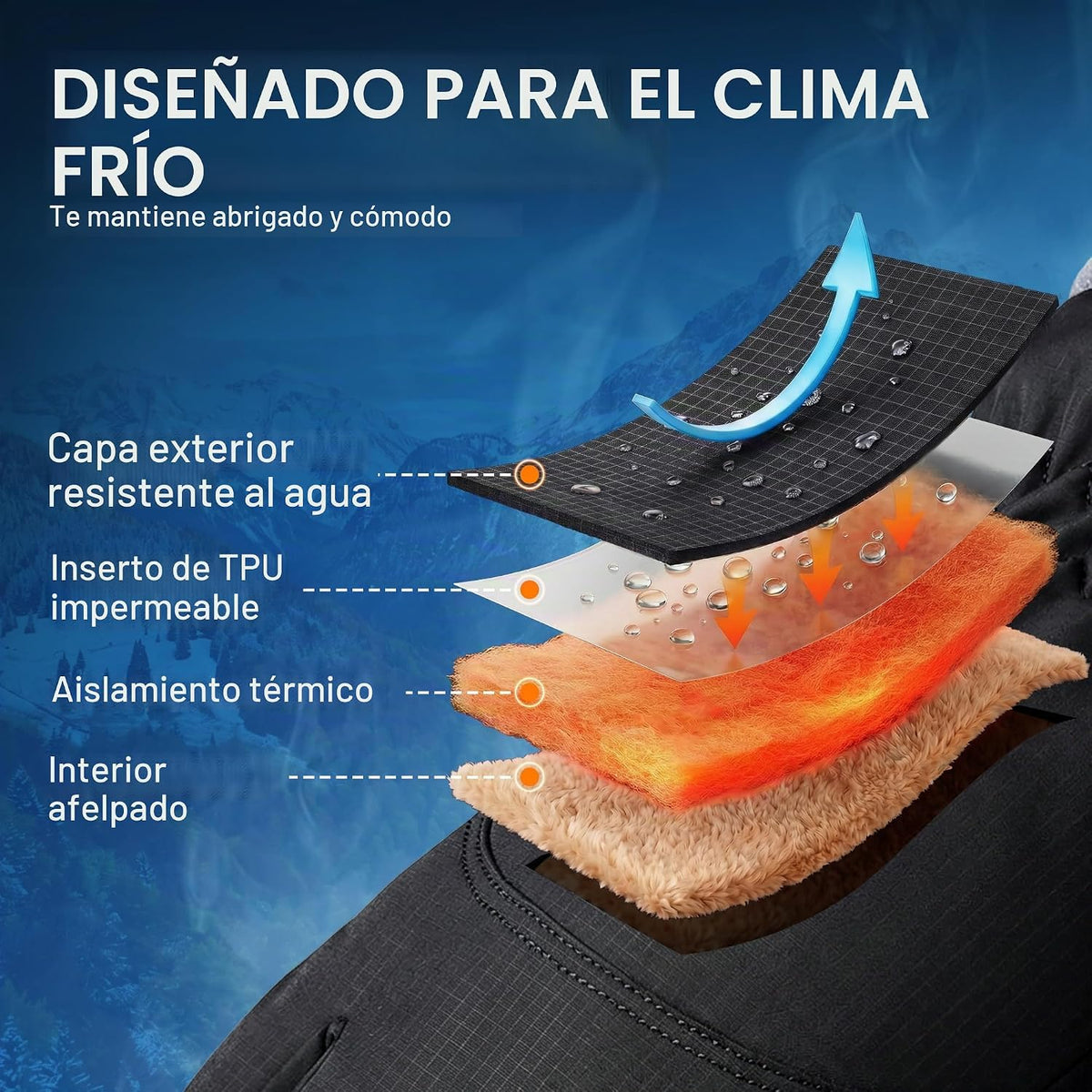 Guantes de invierno impermeables y cálidos SIMARI con dedos táctile...