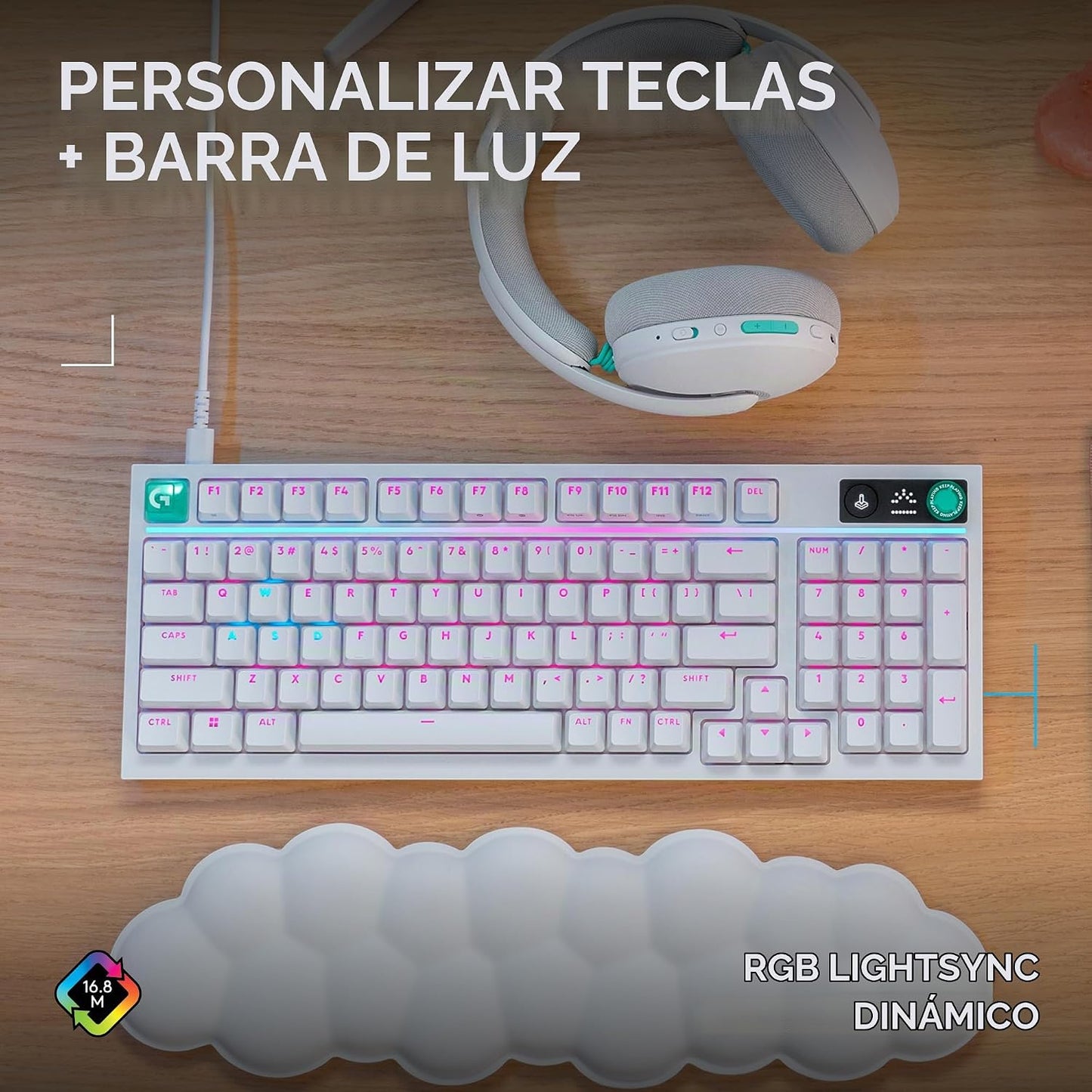 Logitech G Teclado para juegos de 316 x 98, velocidad de informe de...