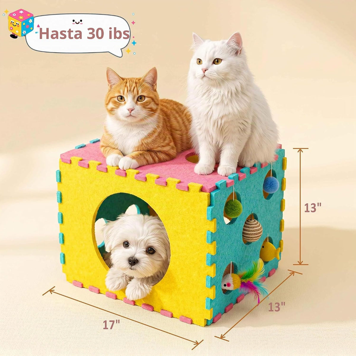 MOYMO 41 Piezas Juguetes Interactivos para Gatos de Interior, Jugue...