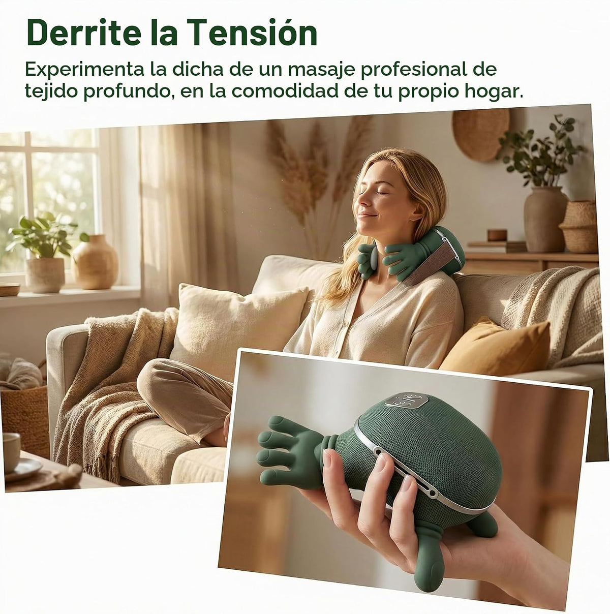 AEXME Shiatsu Masajeador de cuello y espalda con calor, masajeador...
