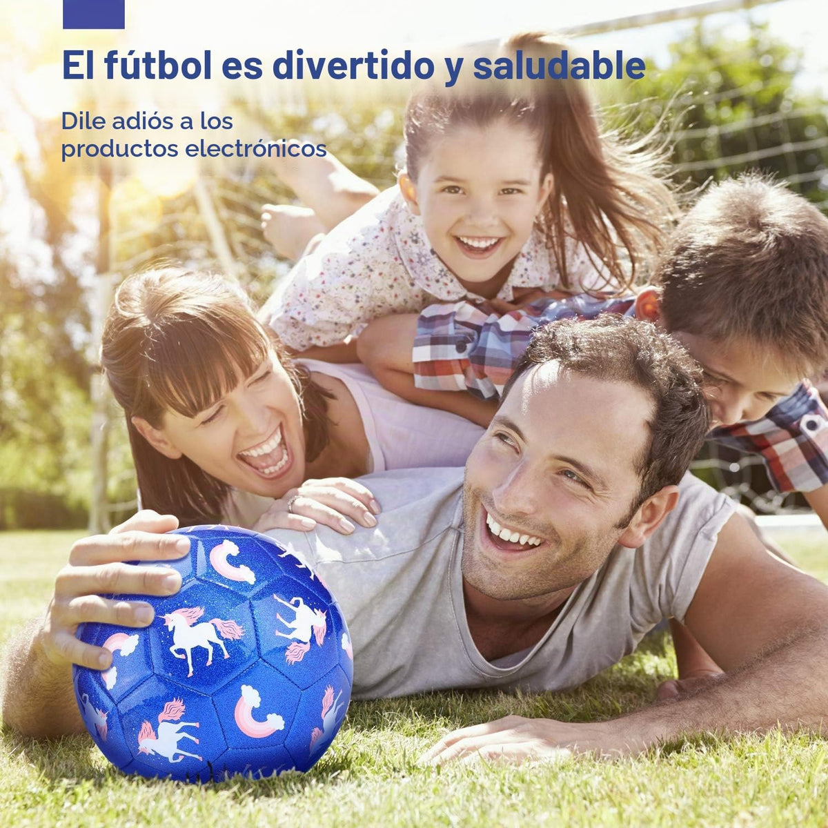 hahaland Balón de fútbol tamaño 3 con bomba, balón desinflado y bol...