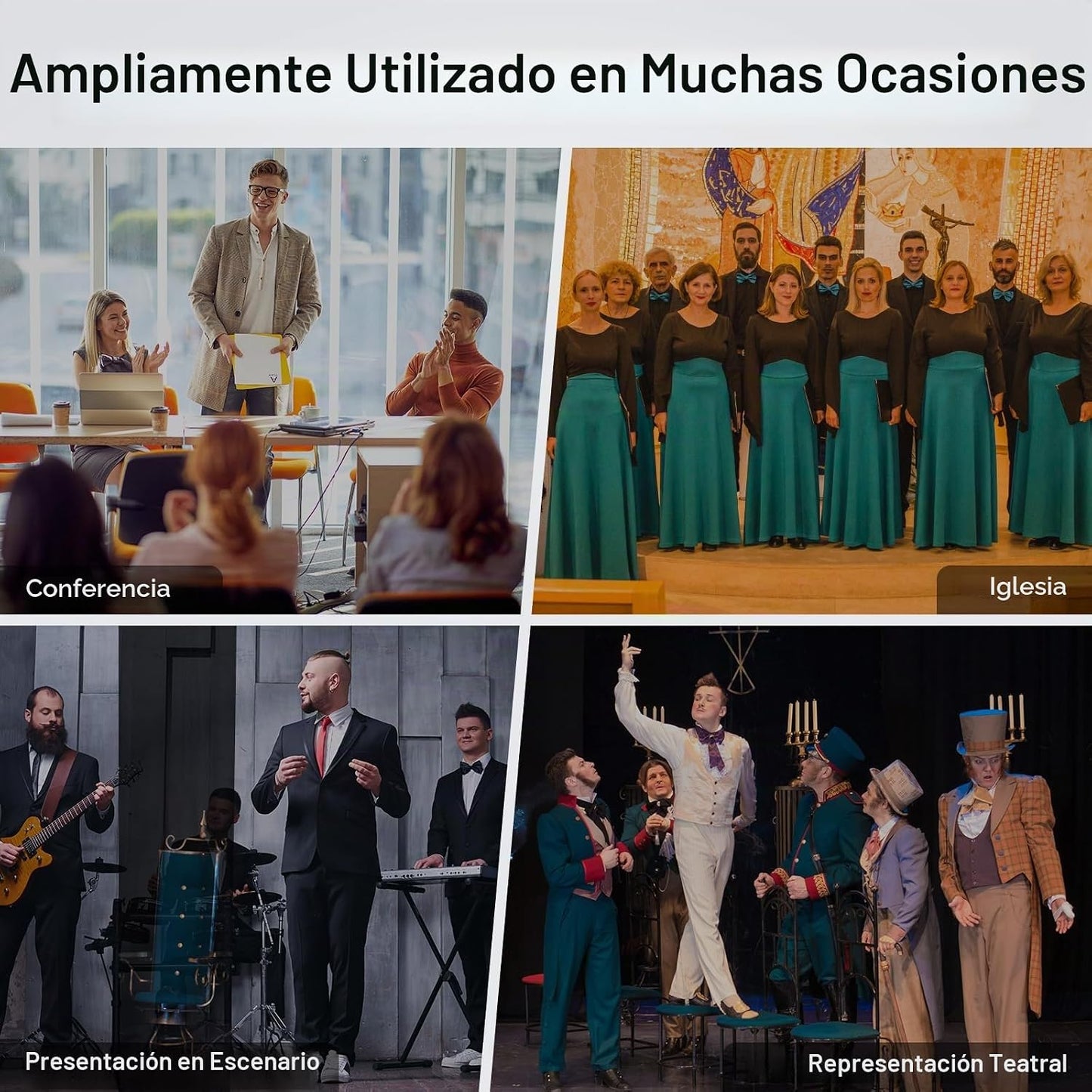 TONOR Sistema de Micrófonos Inalámbricos con Auriculares UHF\/Micró...