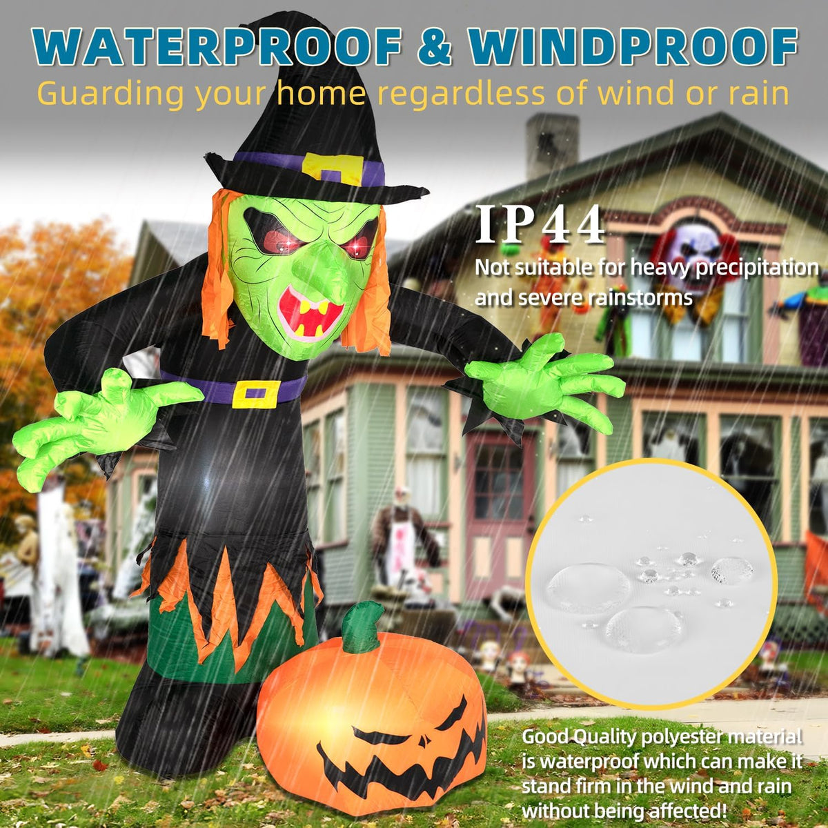 ININ - Decoraciones inflables de Halloween de 8 pies para exterior...