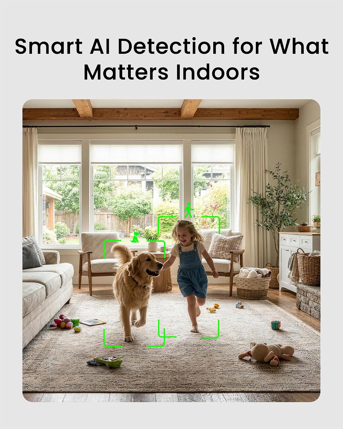 youkey Cámara de seguridad magnética inalámbrica para interiores, c...