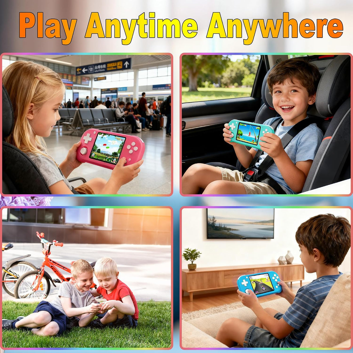 Beijue Juego de mano para niños con pantalla IPS de 3.5 pulgadas, 1...