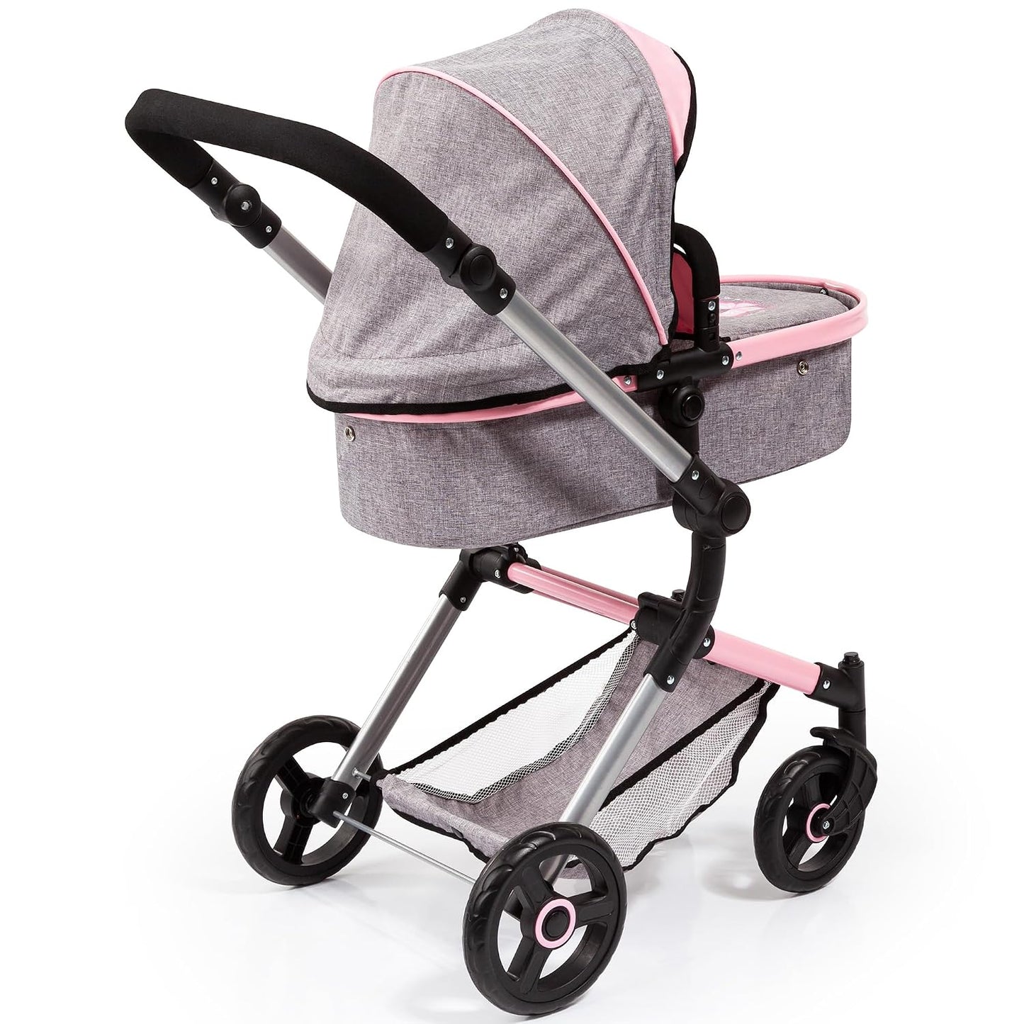 Bayer: Cochecito versátil City Vario - Gris y rosa con mariposa par...