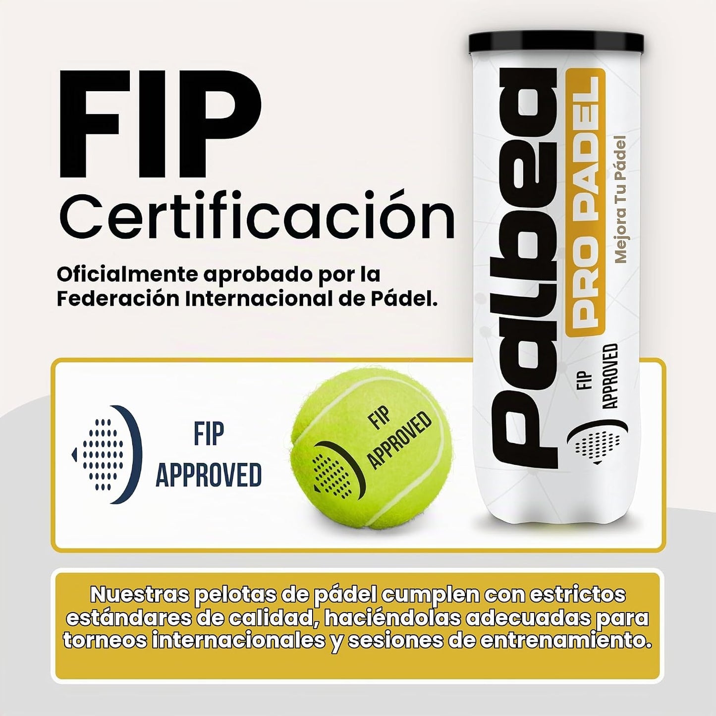 Palbea Pelotas de Padel PRO. 6\/12\/24 Tubos de 3 Pelotas de Pádel...