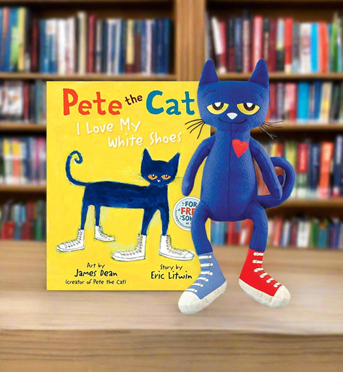 Gato de peluche "Pete el gato", de Merry Makers, Azul