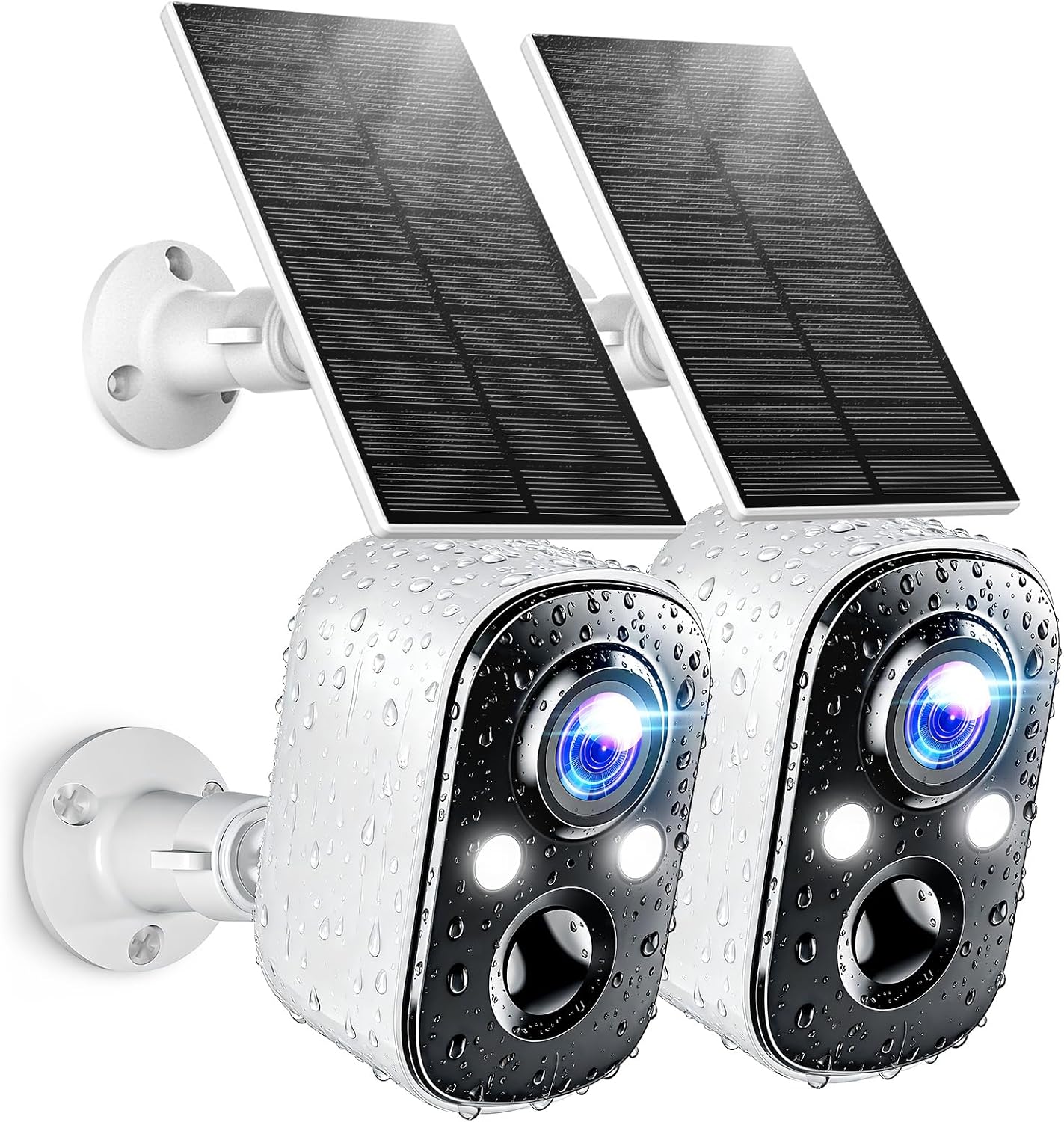 Techage 2K Cámaras de seguridad solar inalámbricas para exteriores...