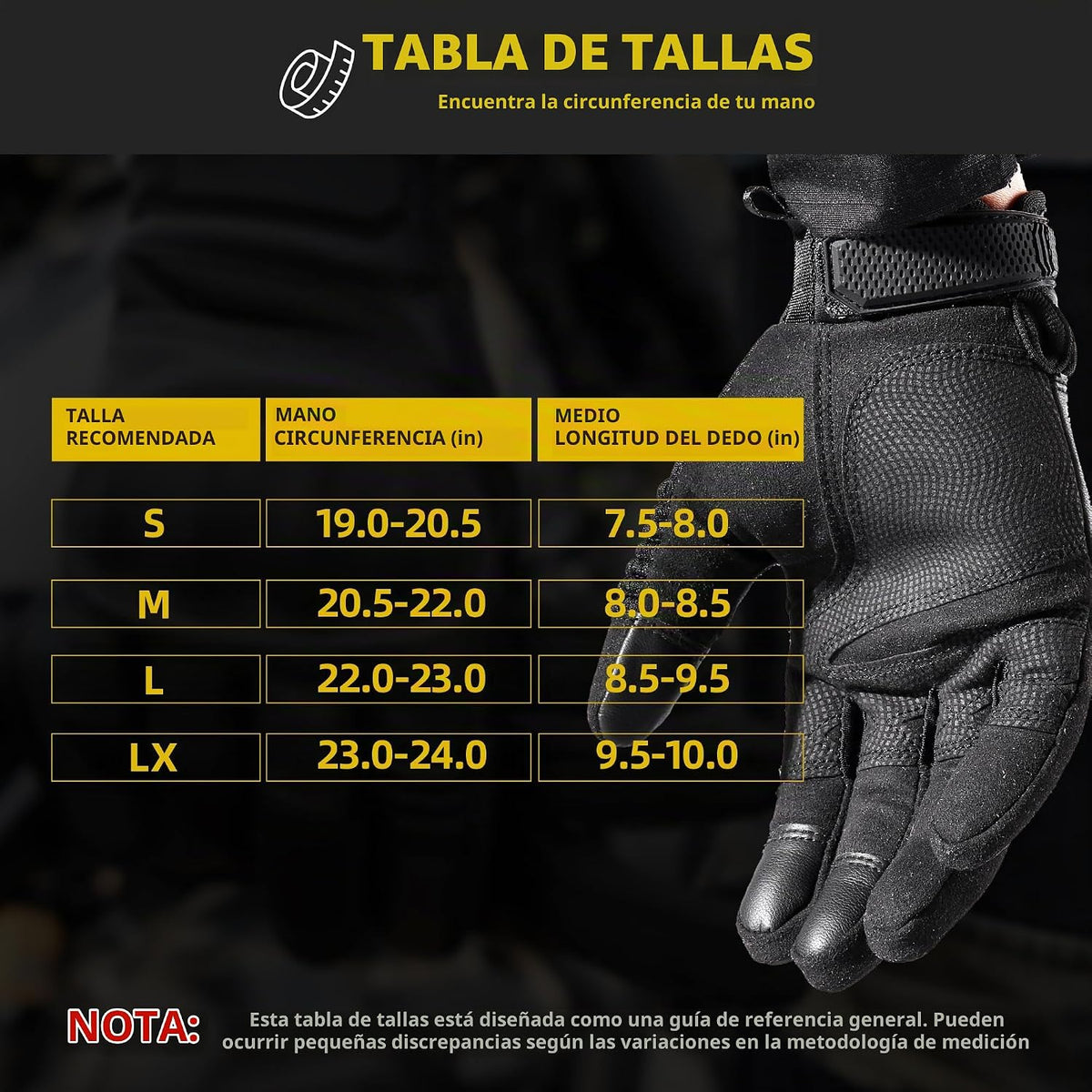 AXBXCX Guantes de motocicleta para hombre, máxima protección, aptos...