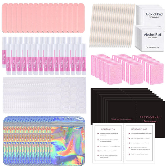 Juego de 50 herramientas de uñas a presión, kit de suministros de e...