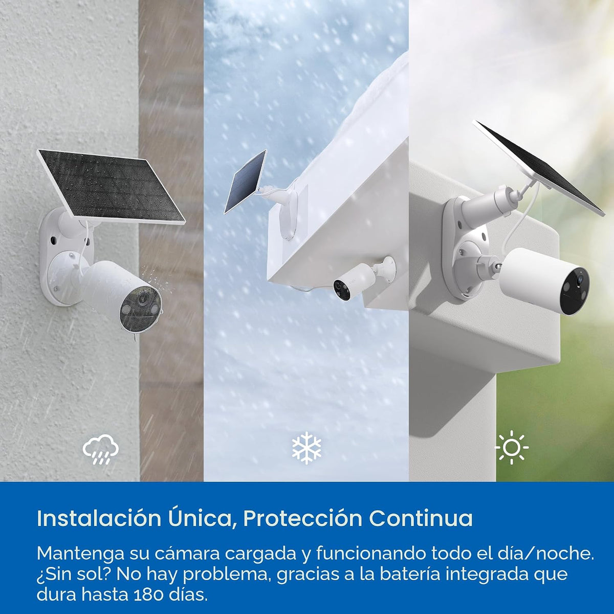 Tapo TP-Link Tapo SolarCam C402 Kit, cámara solar para exteriores c...