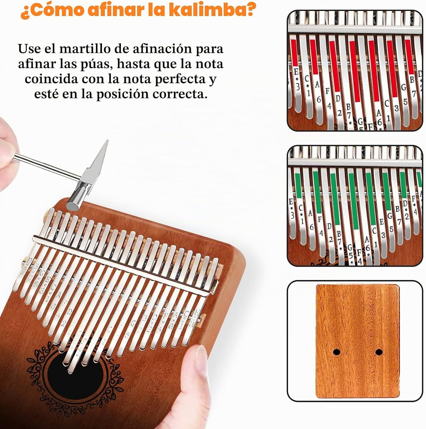 Kalimba de 21 teclas, Calimba, piano portátil de pulgar Kalimba, pi...