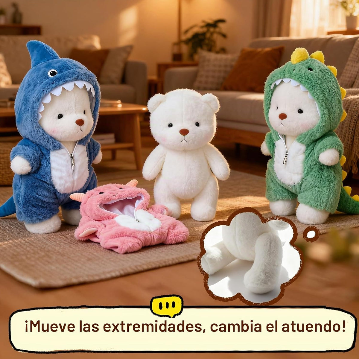 Animal de Peluche Oso Teddy, Juguetes de Peluche Oso Teddy con Capu...