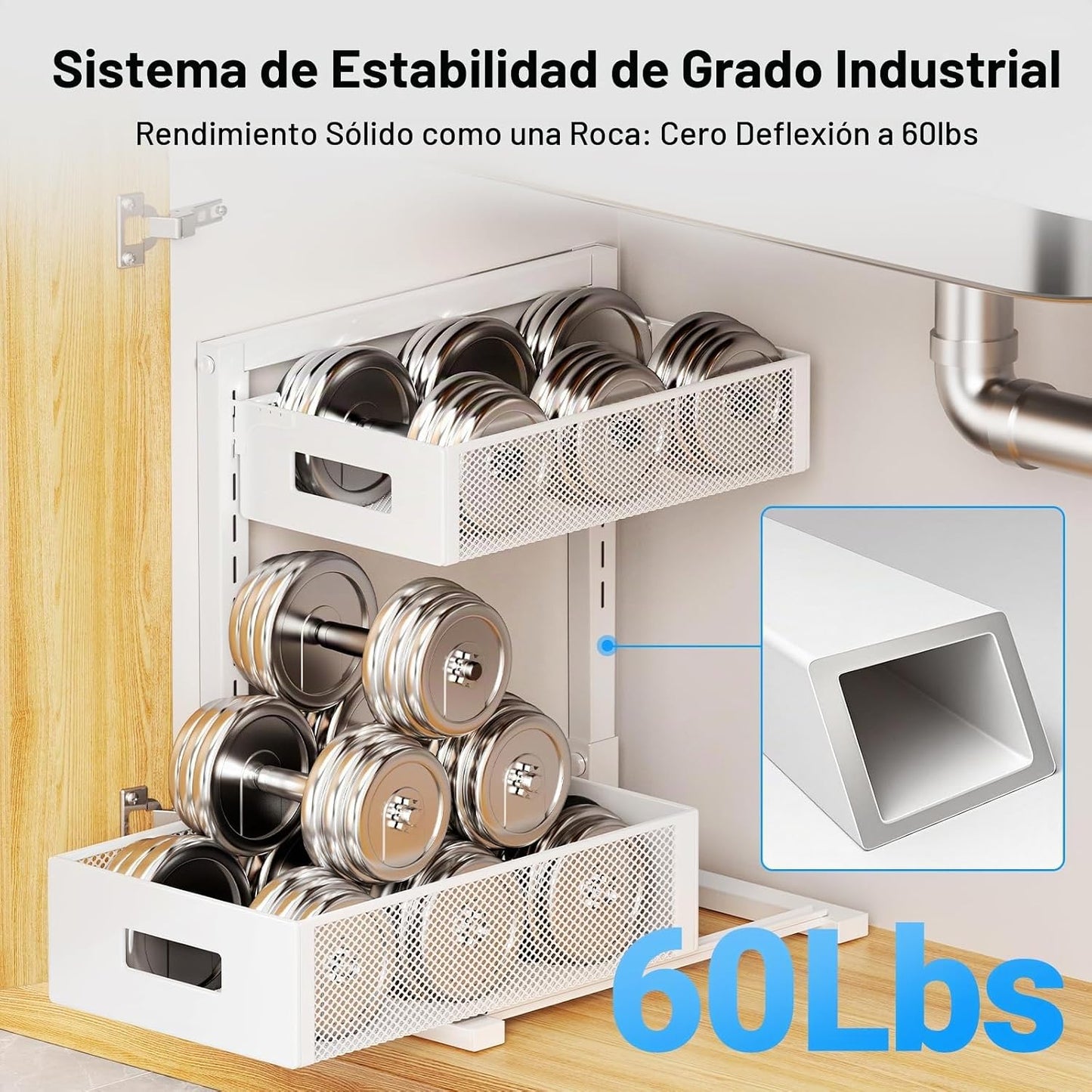TISTAYA Organizador extraíble para debajo del fregadero de la cocin...