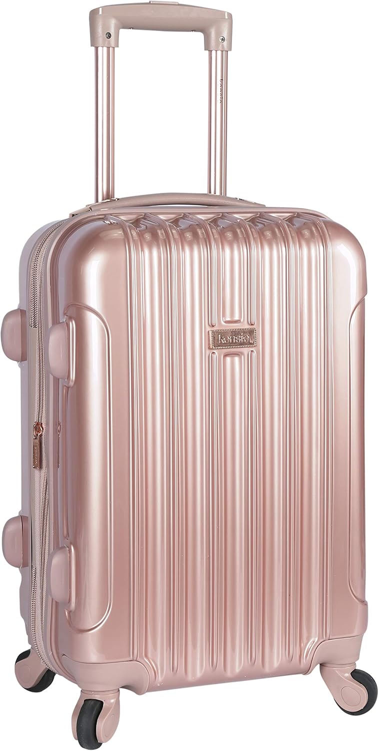 kensie Conjunto de equipaje Alma para mujer, Oro rosa, Maleta de ma...