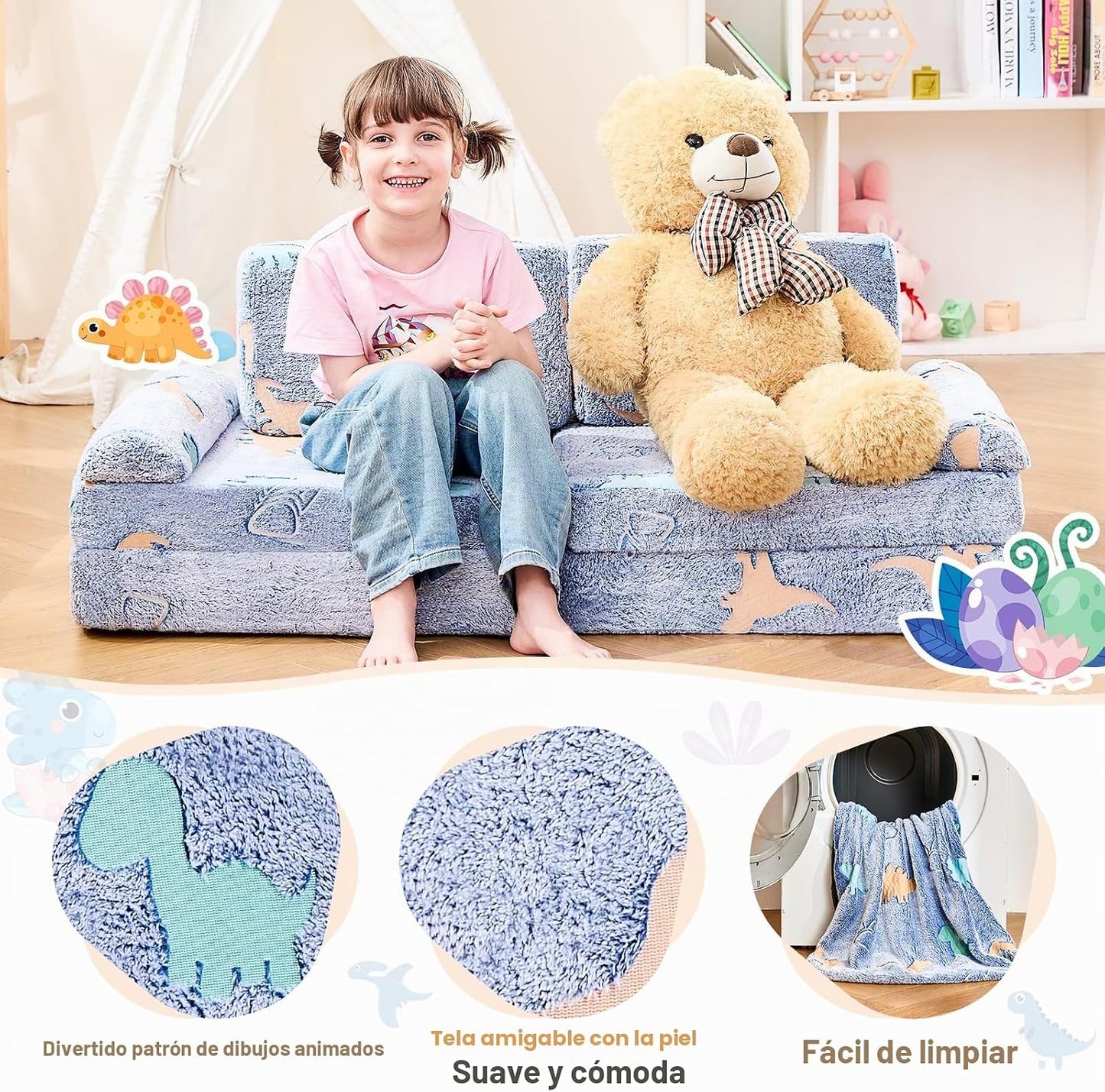 IFNOW Sofá de juego modular para niños, sofá para niños pequeños, s...