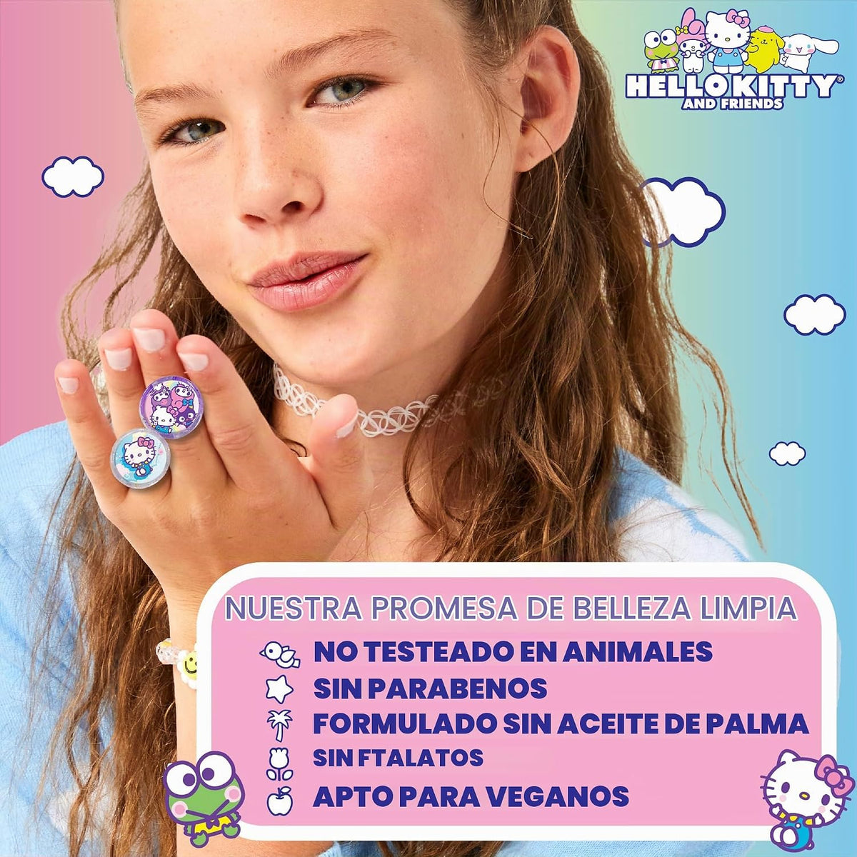 Kit de Arte de Uñas de Hello Kitty y Amigos con Efectos Brillantes