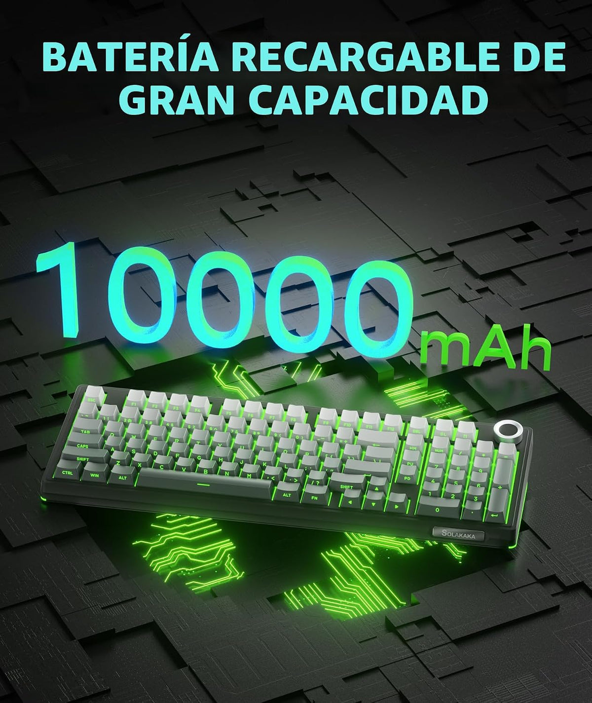 SOLAKAKA KI99 Pro Teclado mecánico inalámbrico 96% teclado RGB para...