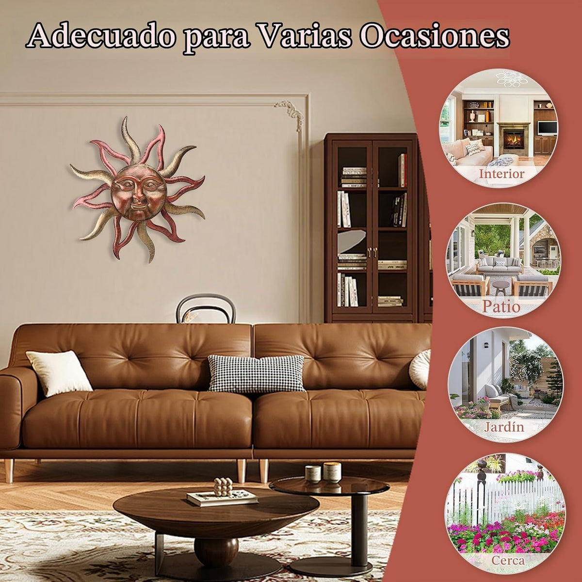 HOBYLUBY Decoración de pared grande para exteriores, a prueba de óx...